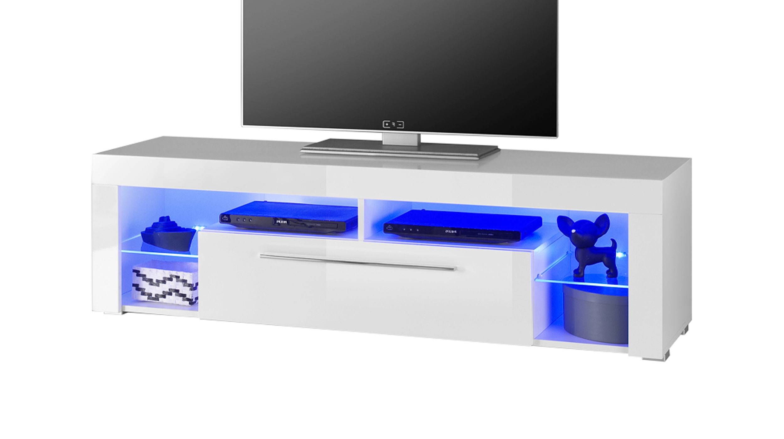 TV - Lowboard weiß hochglanz 153 cm TV - Board - GOAL