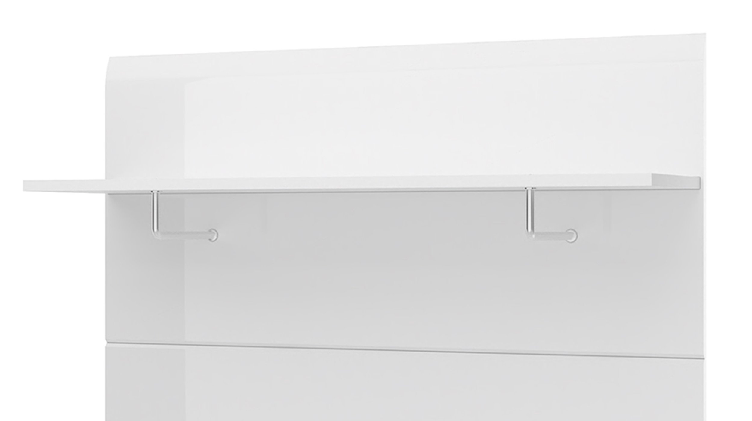Wandgarderobe Paneel weiß hochglanz 96 cm - MERANO