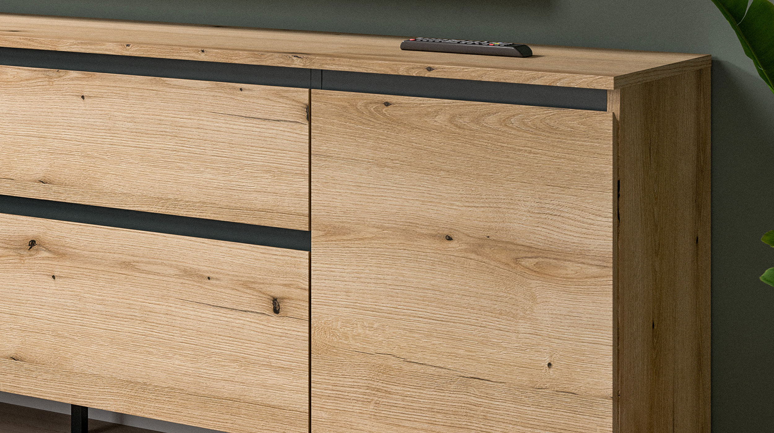TV-Lowboard Evoke Eiche - 180 cm - TOMASA