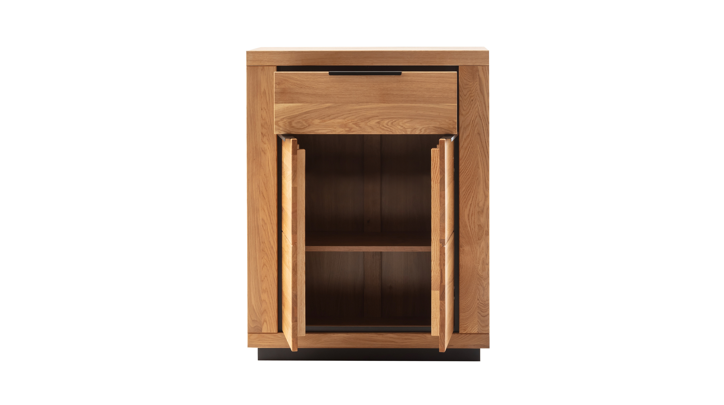 Garderobenkommode Wildeiche teilmassiv geölt - 80 x 40 cm - GRENO