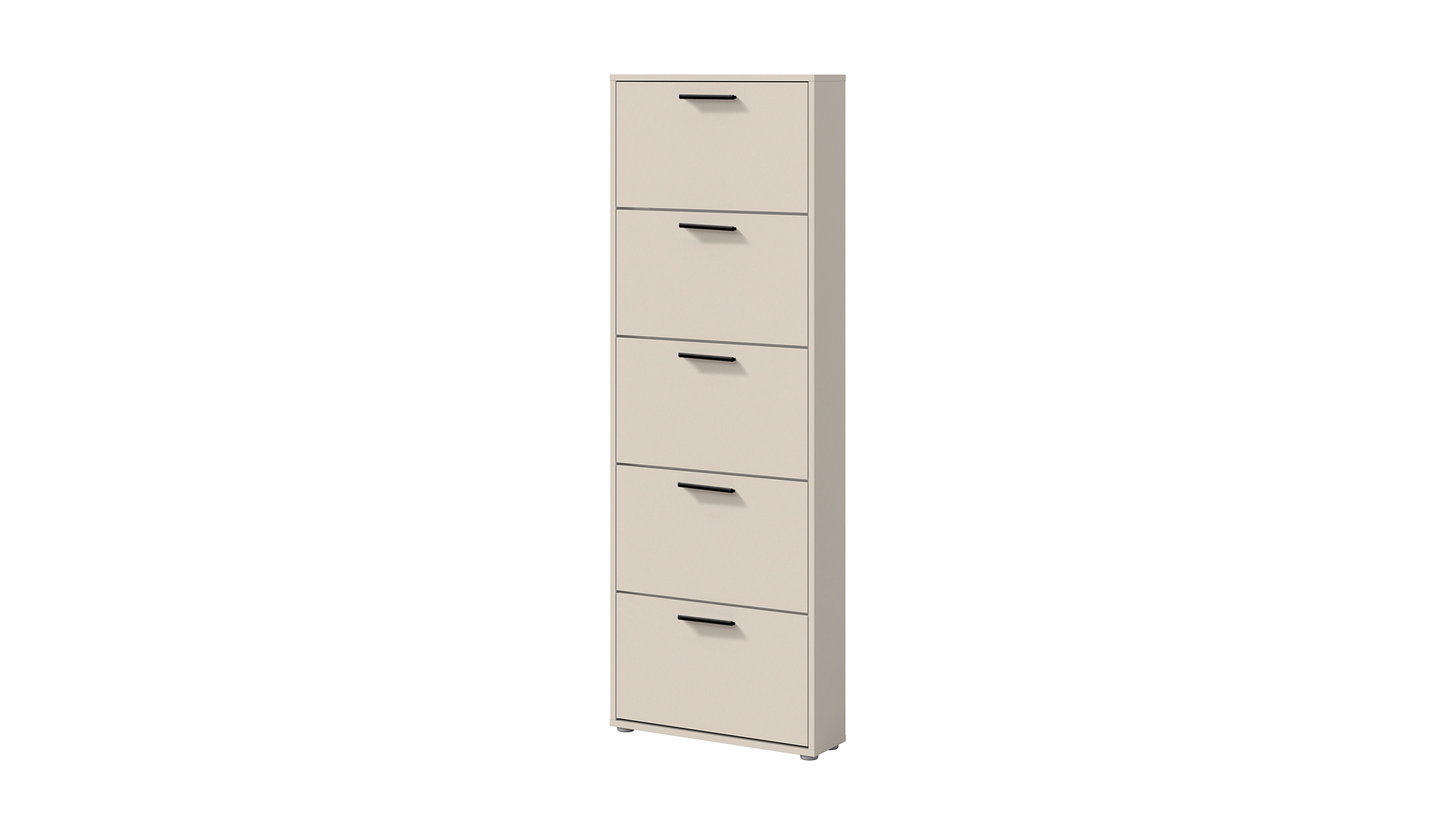 Schuhschrank beige 5-türig 59 x 169 cm - SAMMY