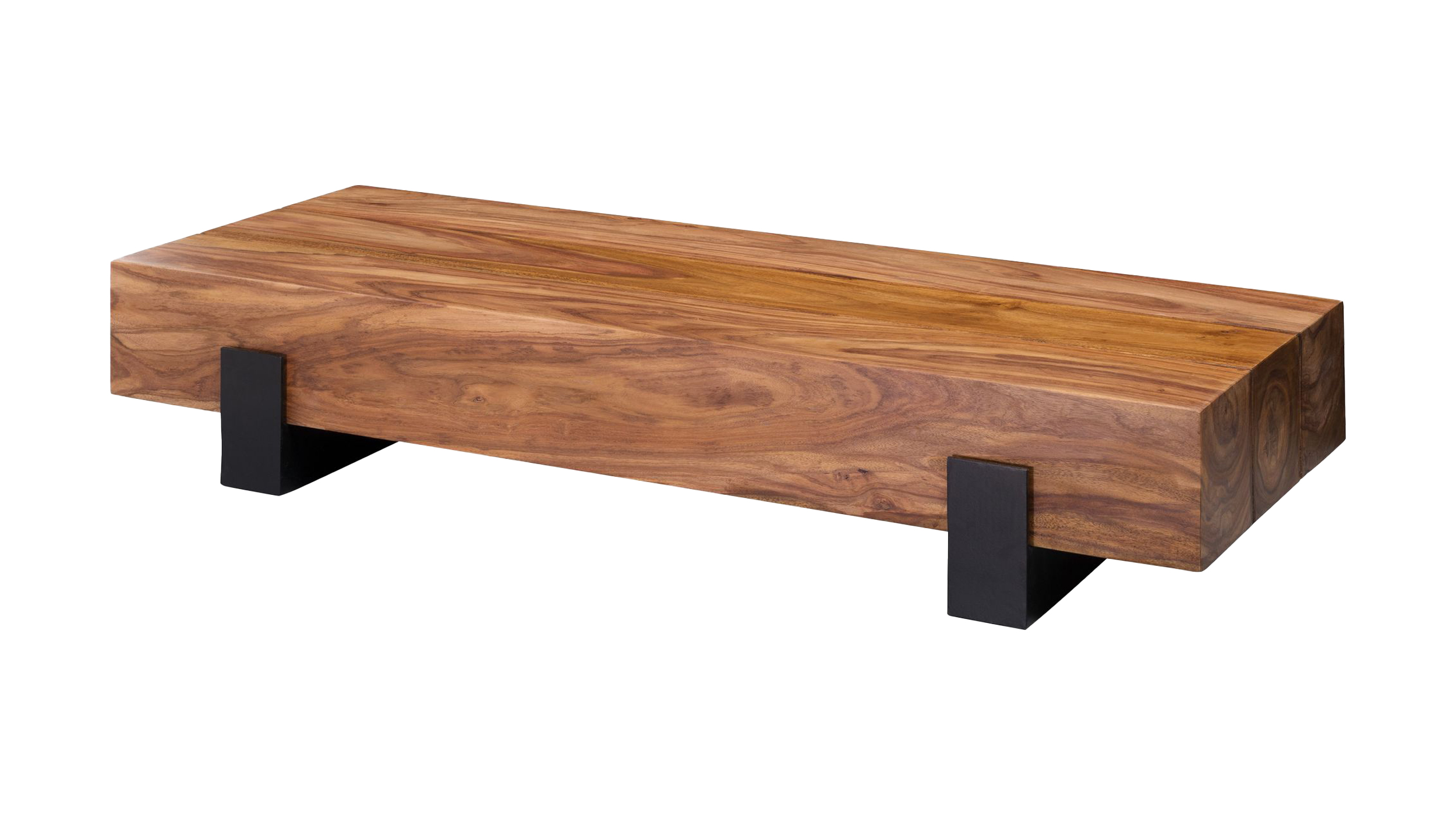 Couchtisch aus massivem Sheesham-Holz gebeizt 115 x 44 cm - BÖRGE
