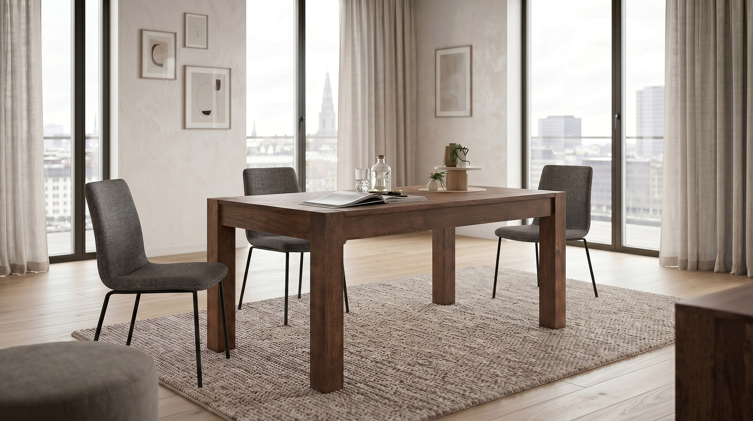 Esstisch Massivholztisch Mango gebeizt 180 x 90 cm - MANGALA