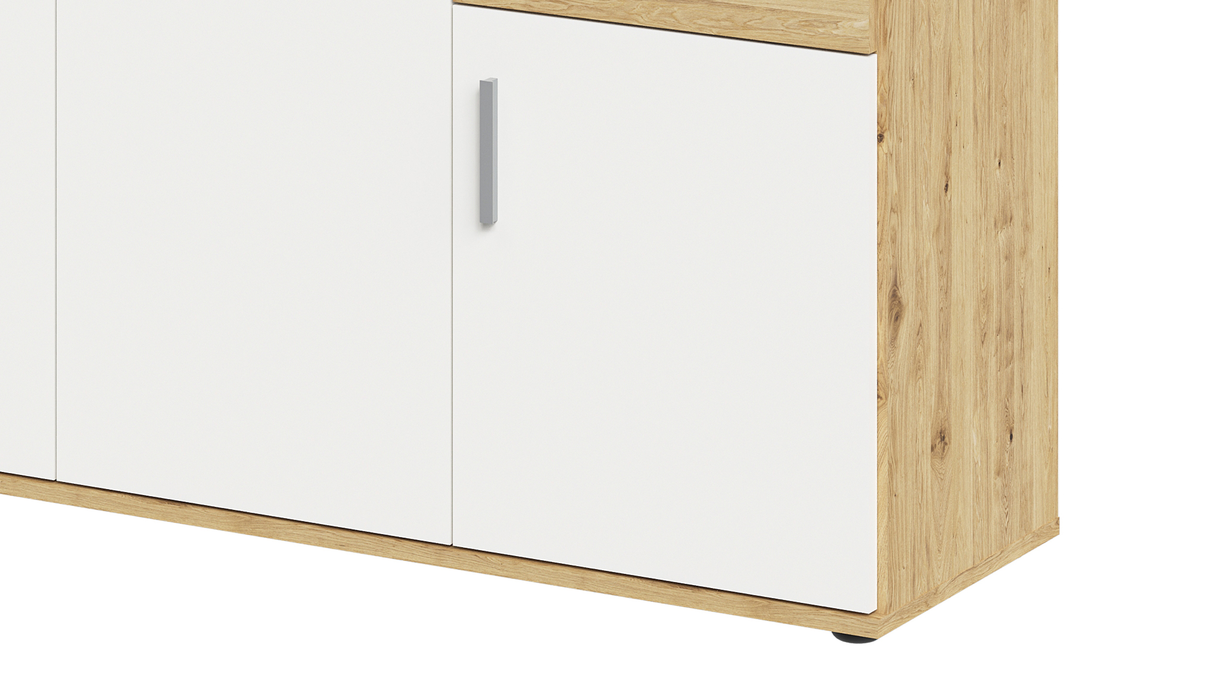 Kommode mit Schubladen weiß Artisan Eiche 120 cm - ALBATA