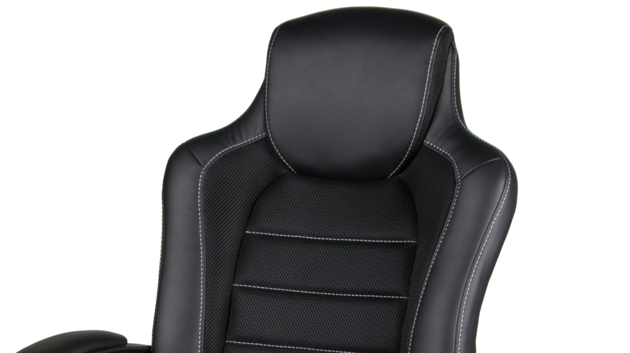 Chefsessel Drehstuhl schwarz Lederlook - JORIS