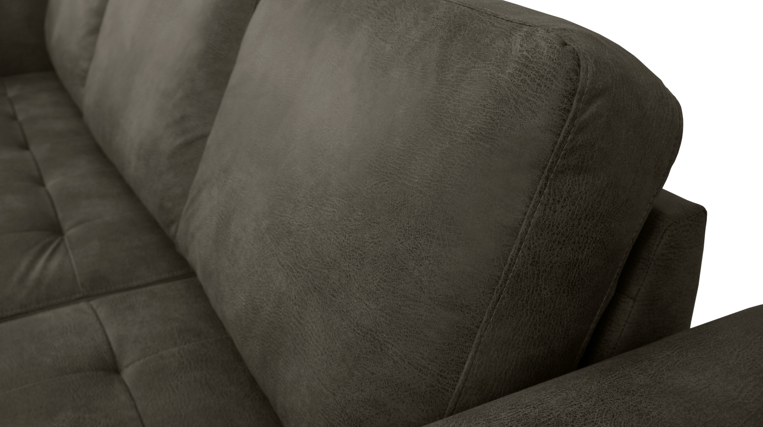 Ecksofa mit Schlaffunktion braun Bettkasten 260 cm - LASSE