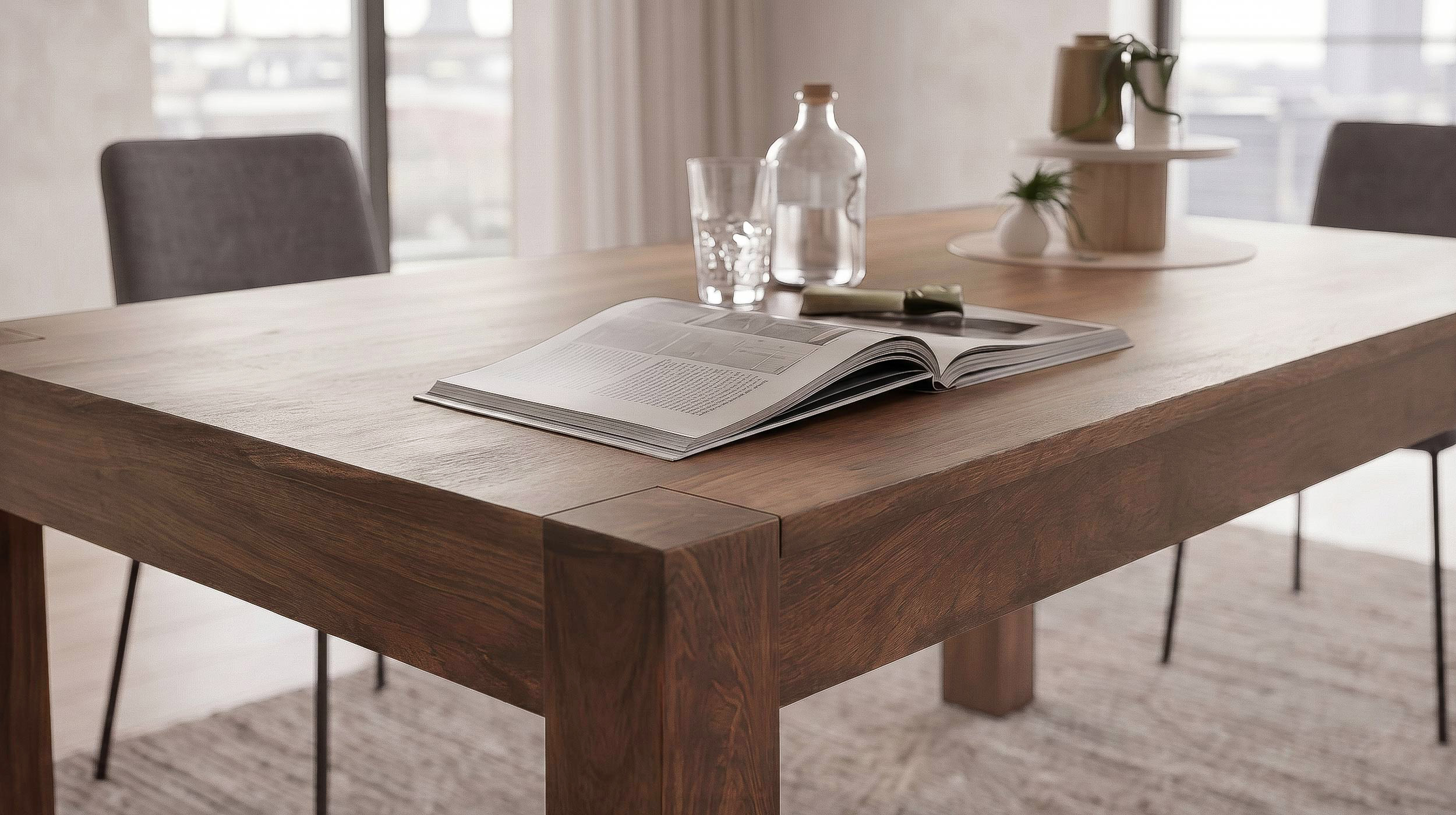 Esstisch Massivholztisch Mango gebeizt 180 x 90 cm - MANGALA
