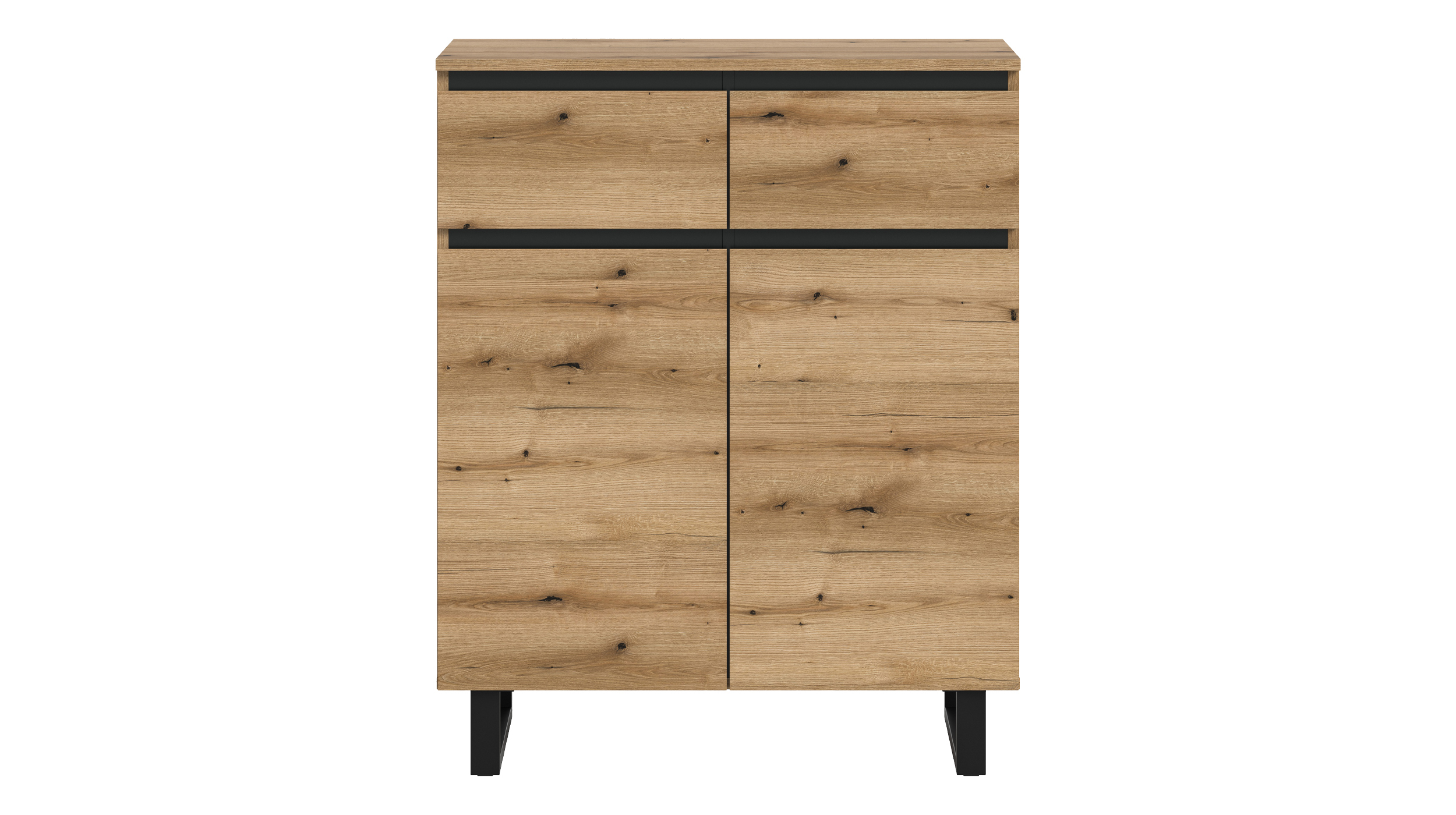 Kommode mit Schubladen Evoke Eiche 80 cm - TOMASA