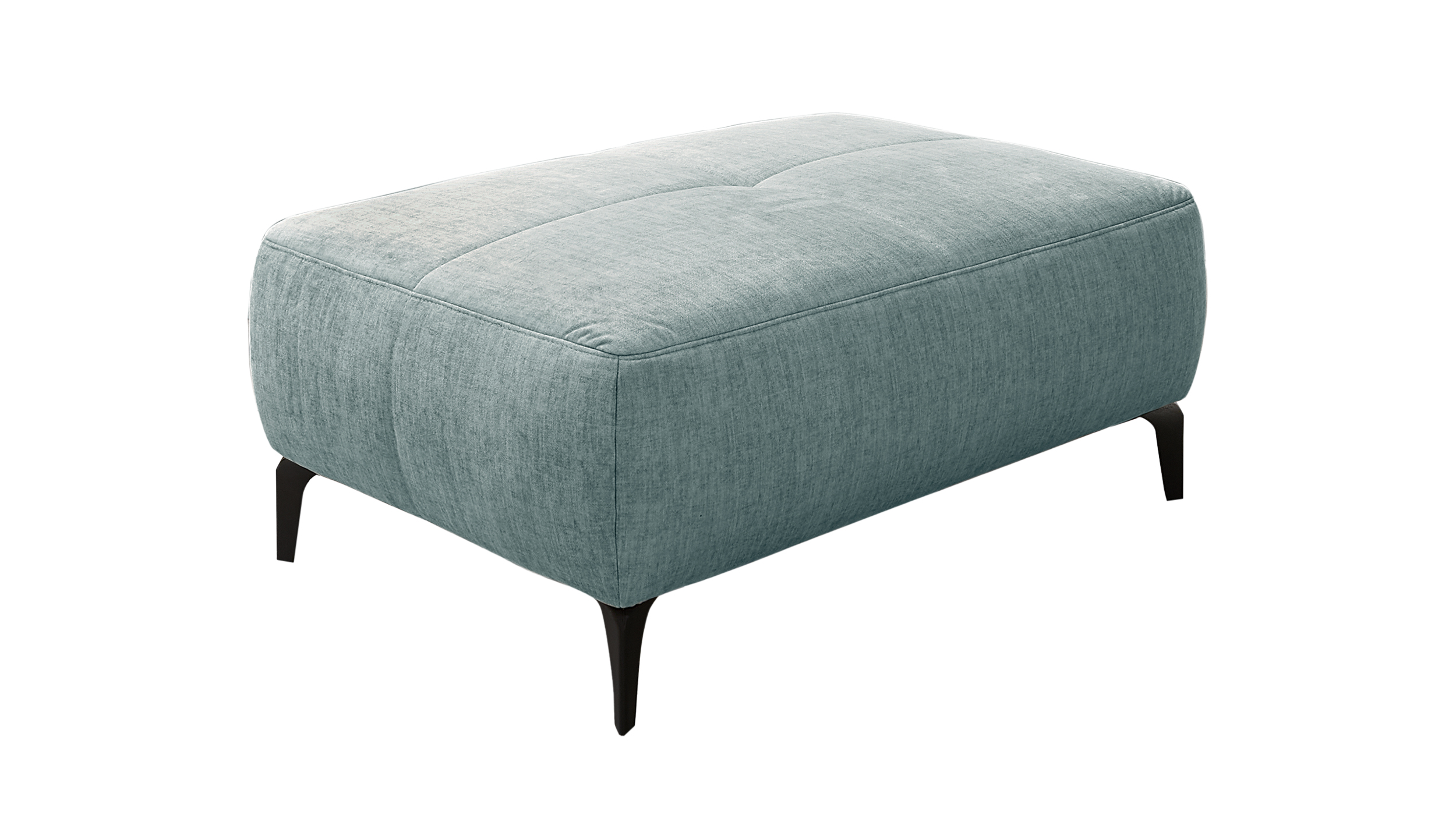Hocker Sitzhocker 79 x 111 cm blau Veloursbezug - SALO