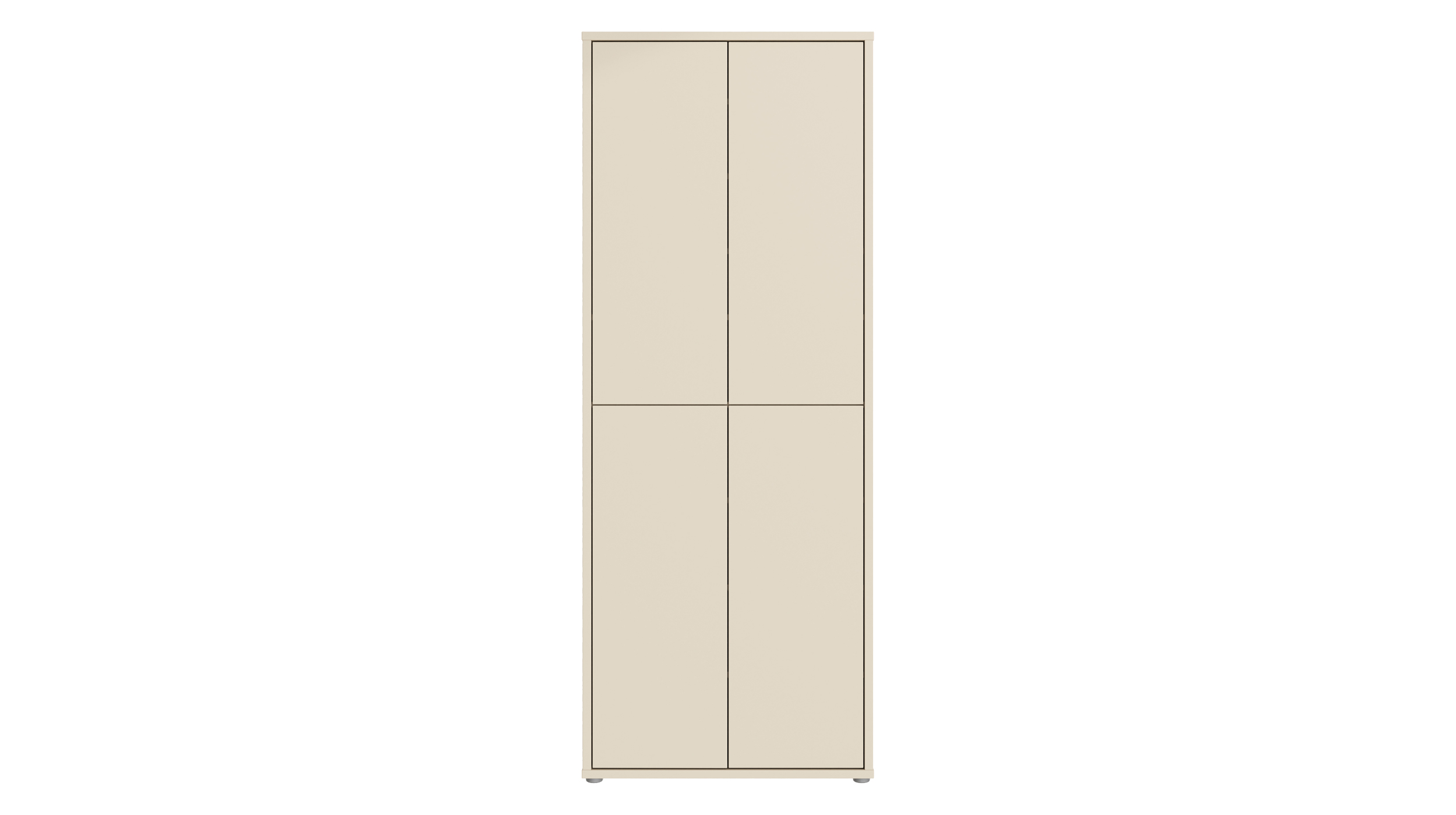 Schuhschrank beige 75 x 192 cm 2-türig - ALICE SPRINGS