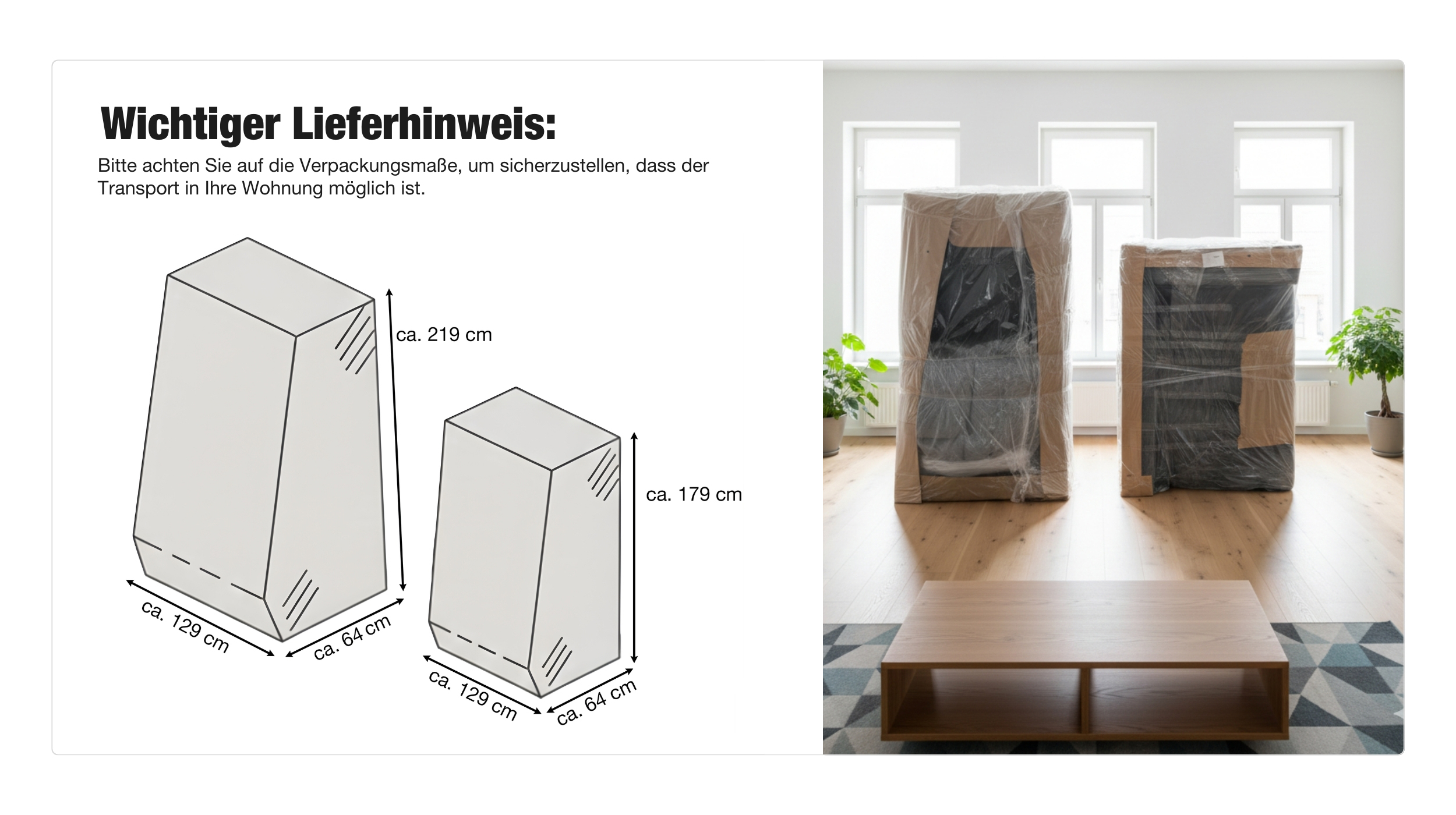 Ecksofa Cord grau 300 x 215 cm - OT rechts - ARTEMIS
