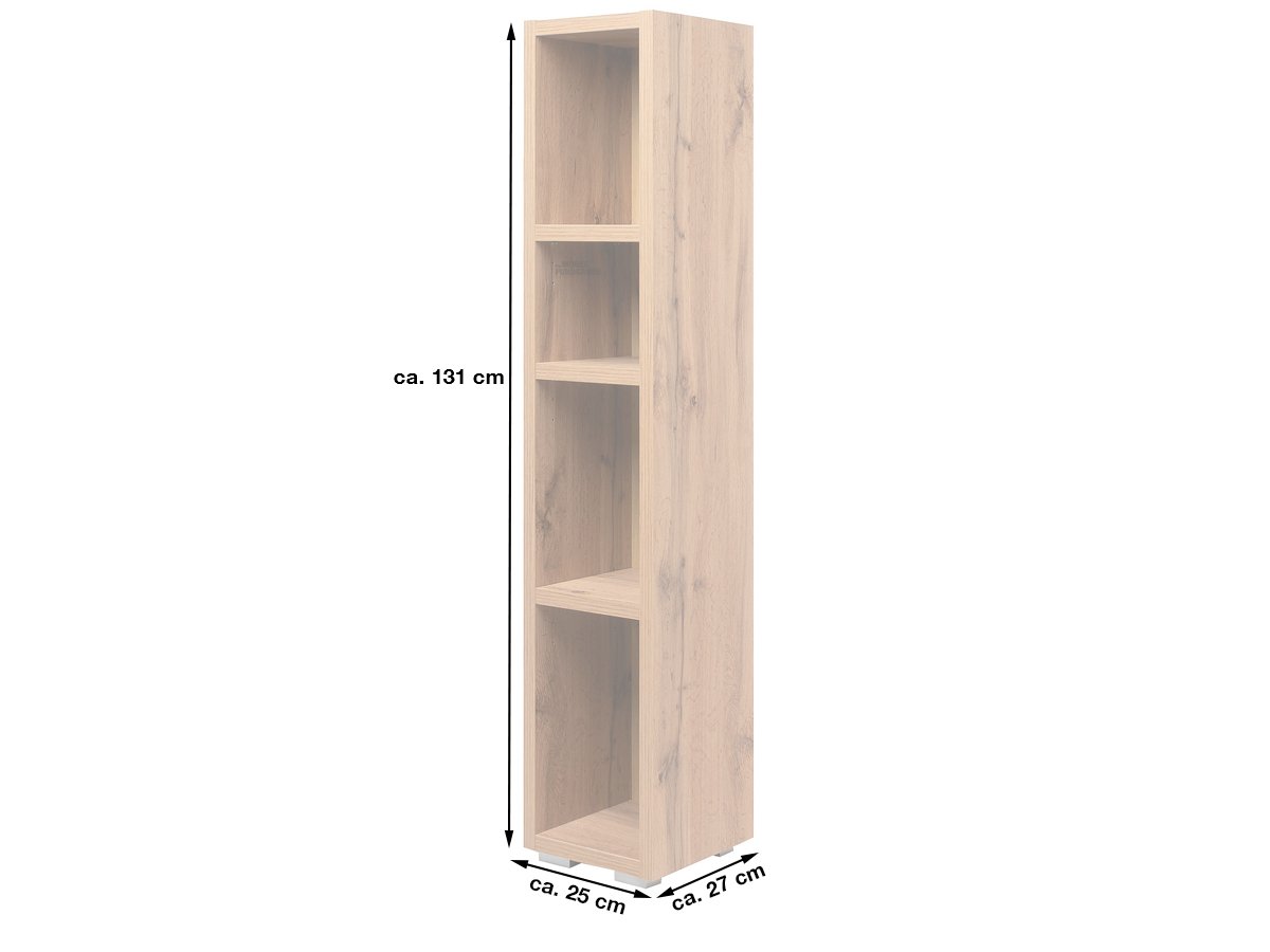 Bücherregal Standregal Honig Eiche 25 x 131 cm - IMAGE