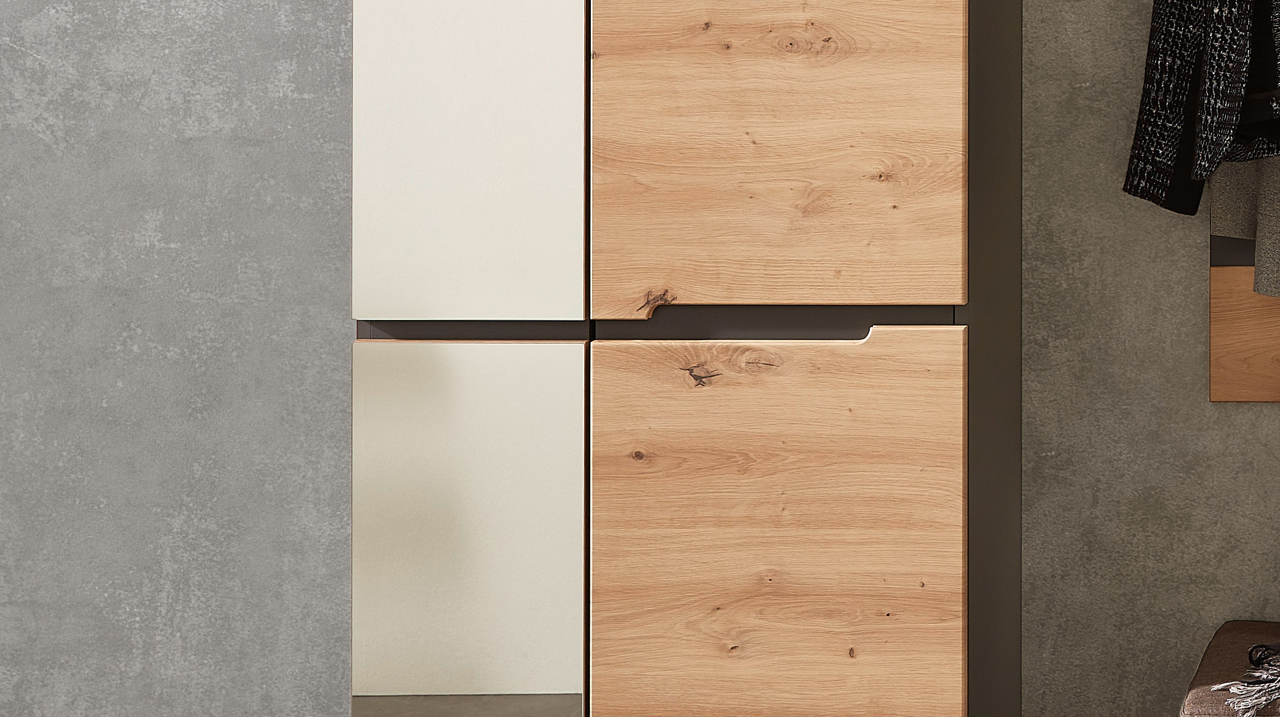 Garderobenschrank mit Spiegel Artisan Eiche 65 cm - MEMPHIS