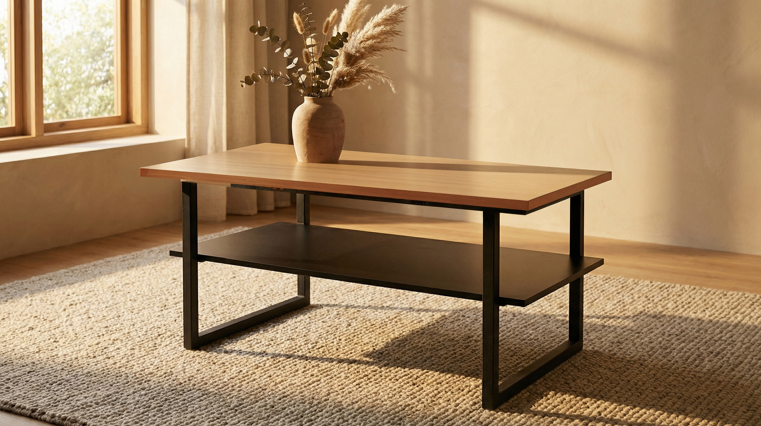 Couchtisch Eiche teilmassiv geölt - 115 x 65 cm - BELLA