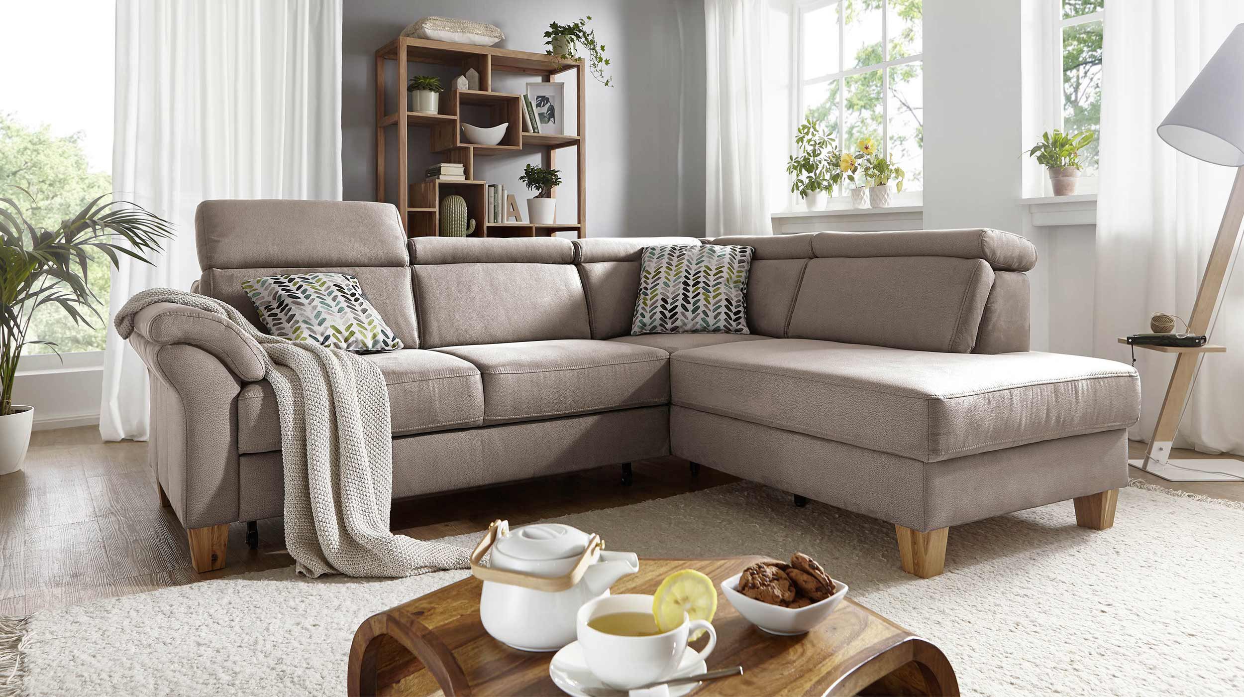 Ecksofa 245 cm grau - Sofaprogramm - Premium Version - ARNGAST