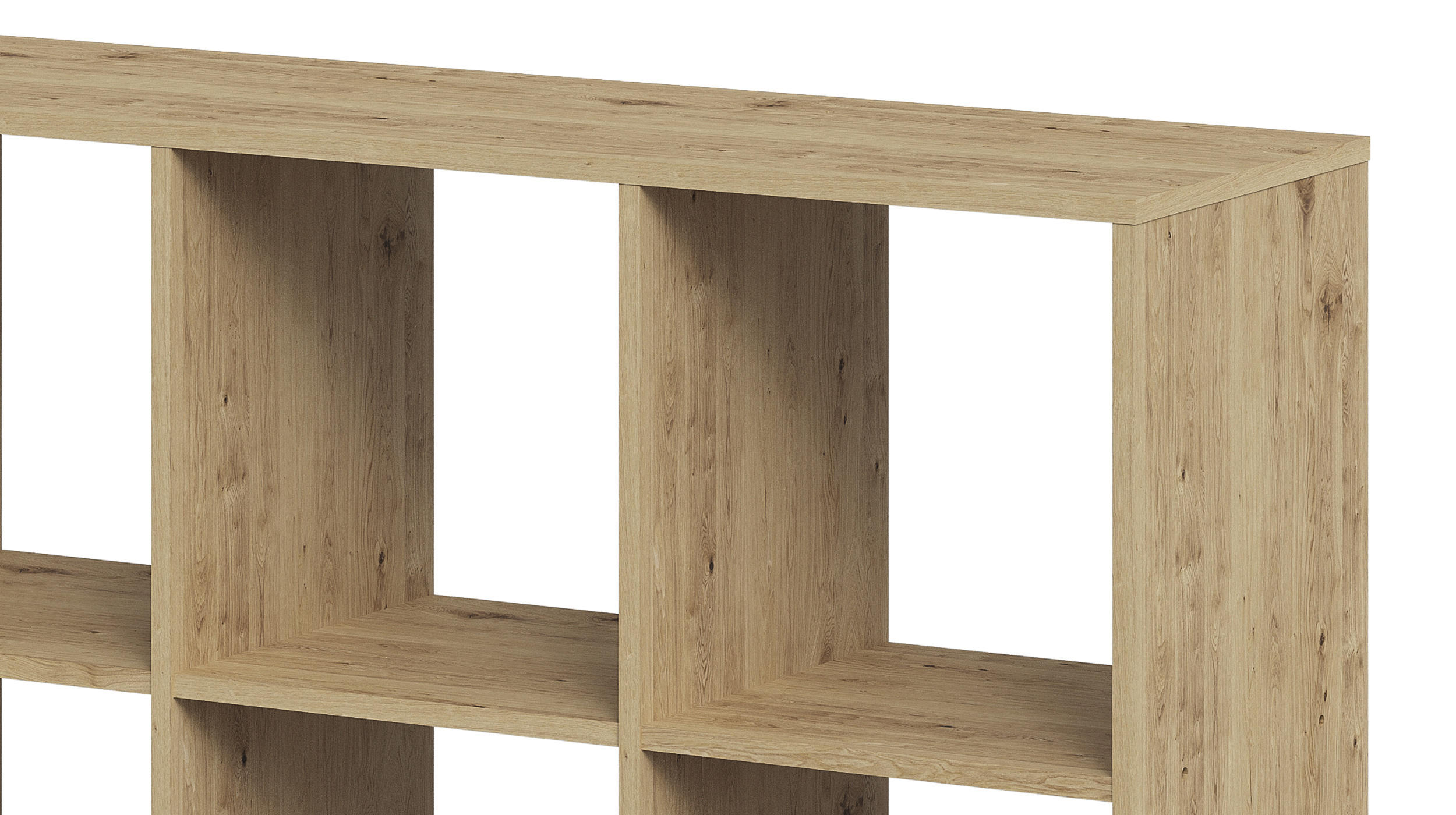 Raumteiler Artisan Eiche 104 x 107 cm - 9 Fächer - MEGA