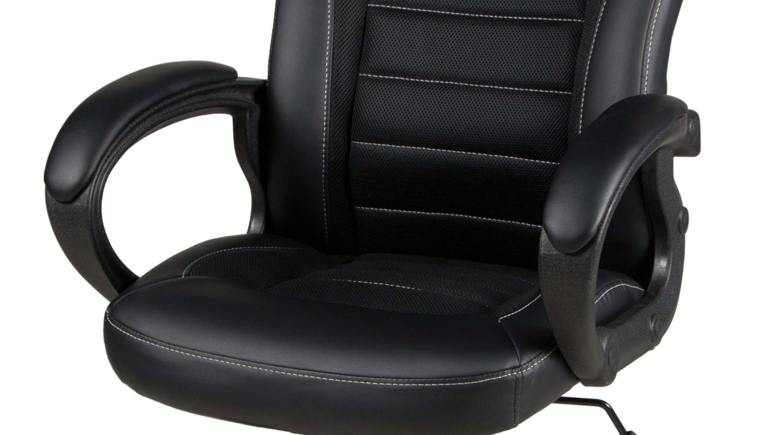 Chefsessel Drehstuhl schwarz Lederlook - JORIS