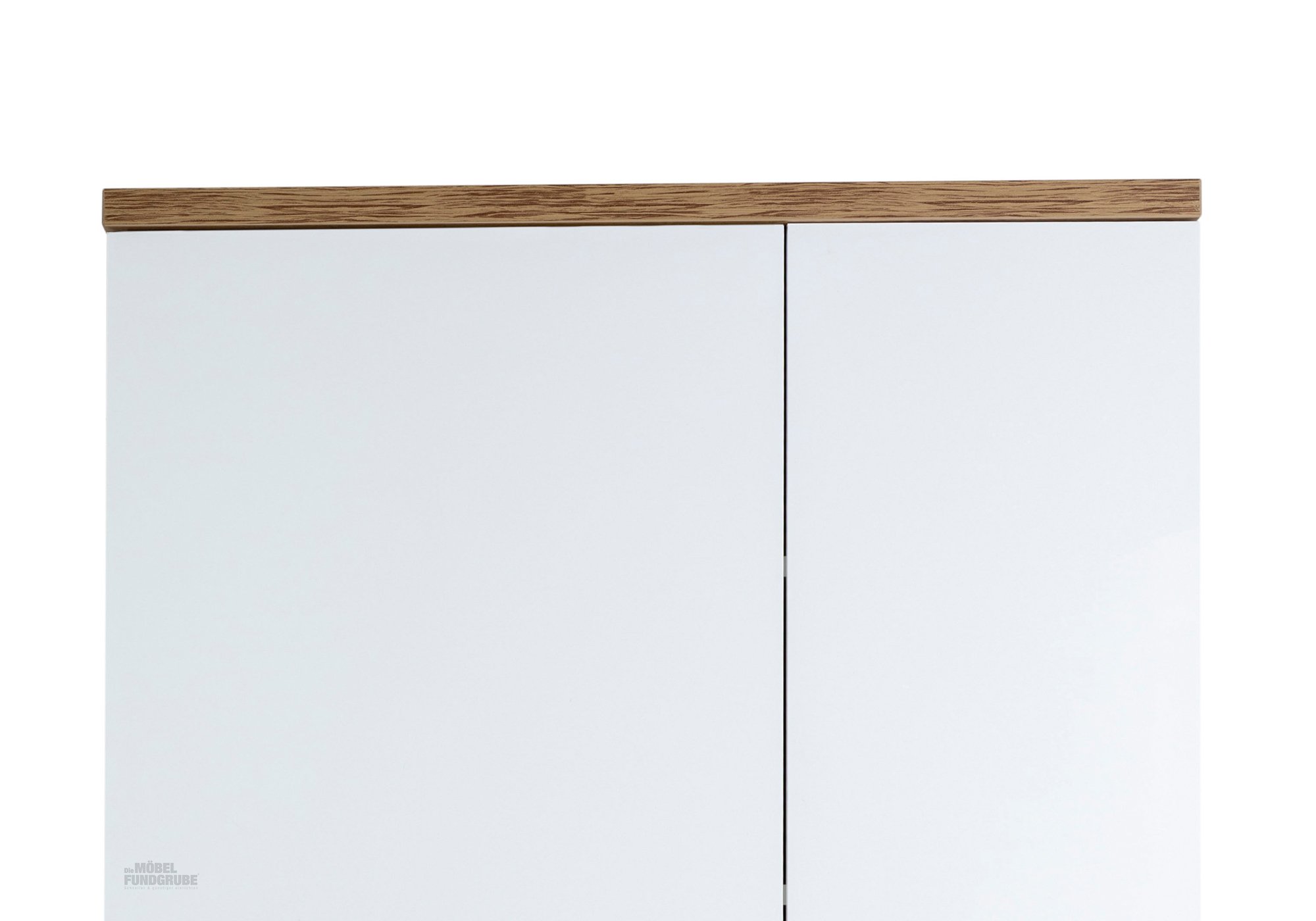 Garderobenschrank weiß hochglanz - Eiche 82 cm - MUNDI