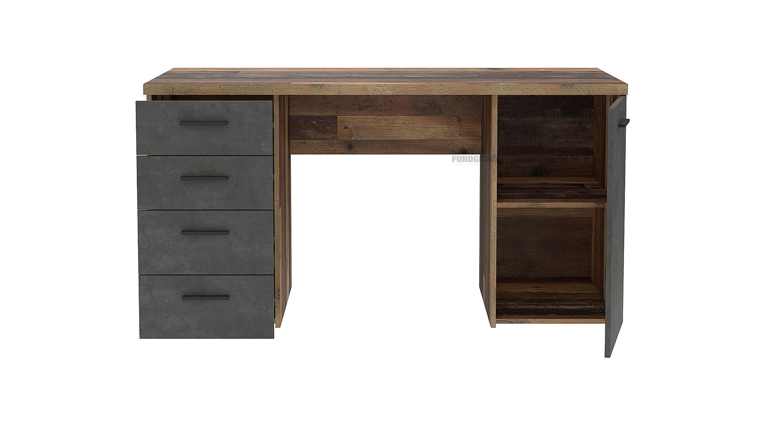Computerschreibtisch Old Wood grau 145 x 60 cm - NET