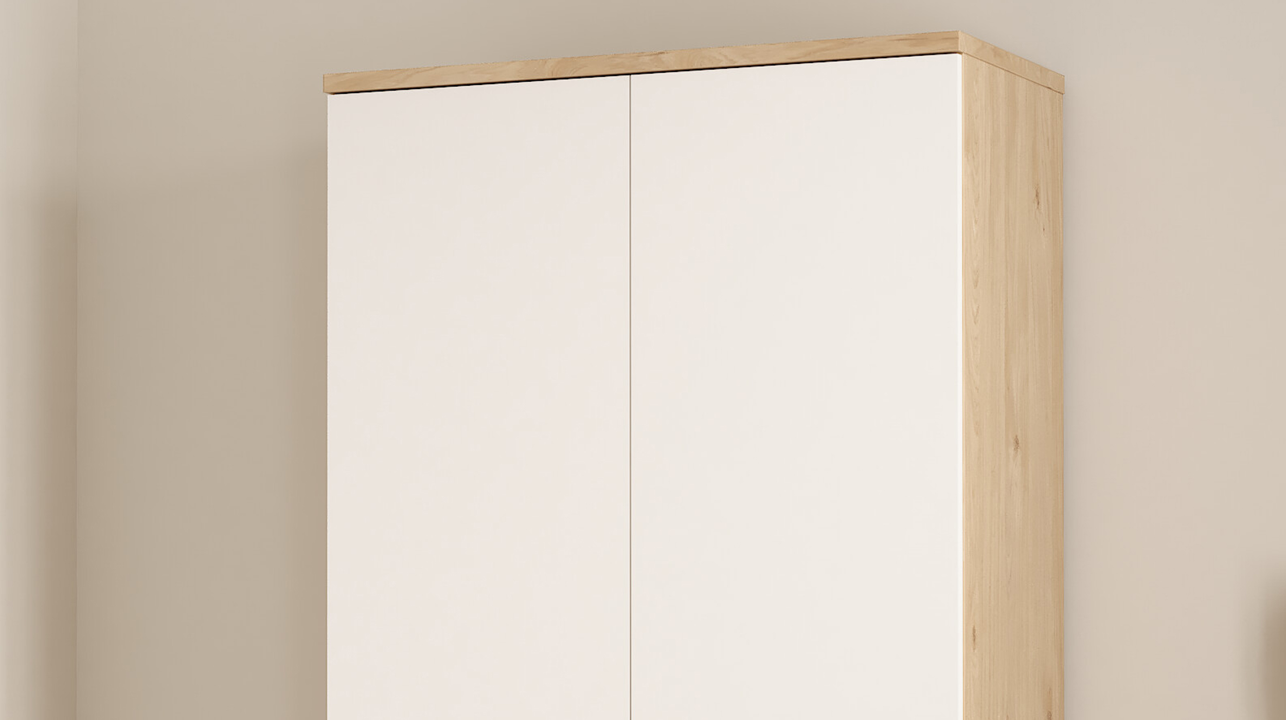 Schuhschrank Jackson Hickory weiß 80 x 192 cm - NAIA