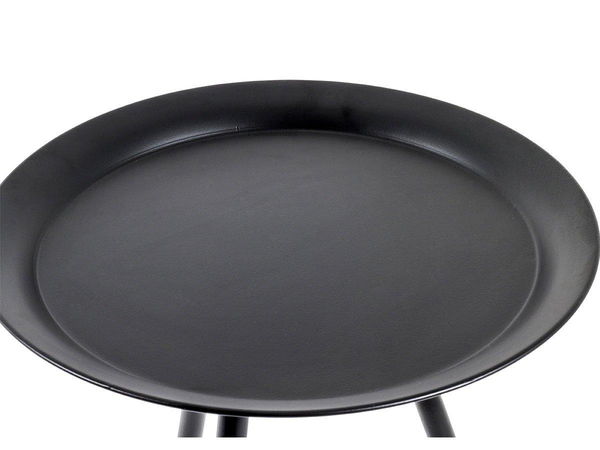 Beistelltisch schwarz Metall - rund - 47 x 38 cm - HANS