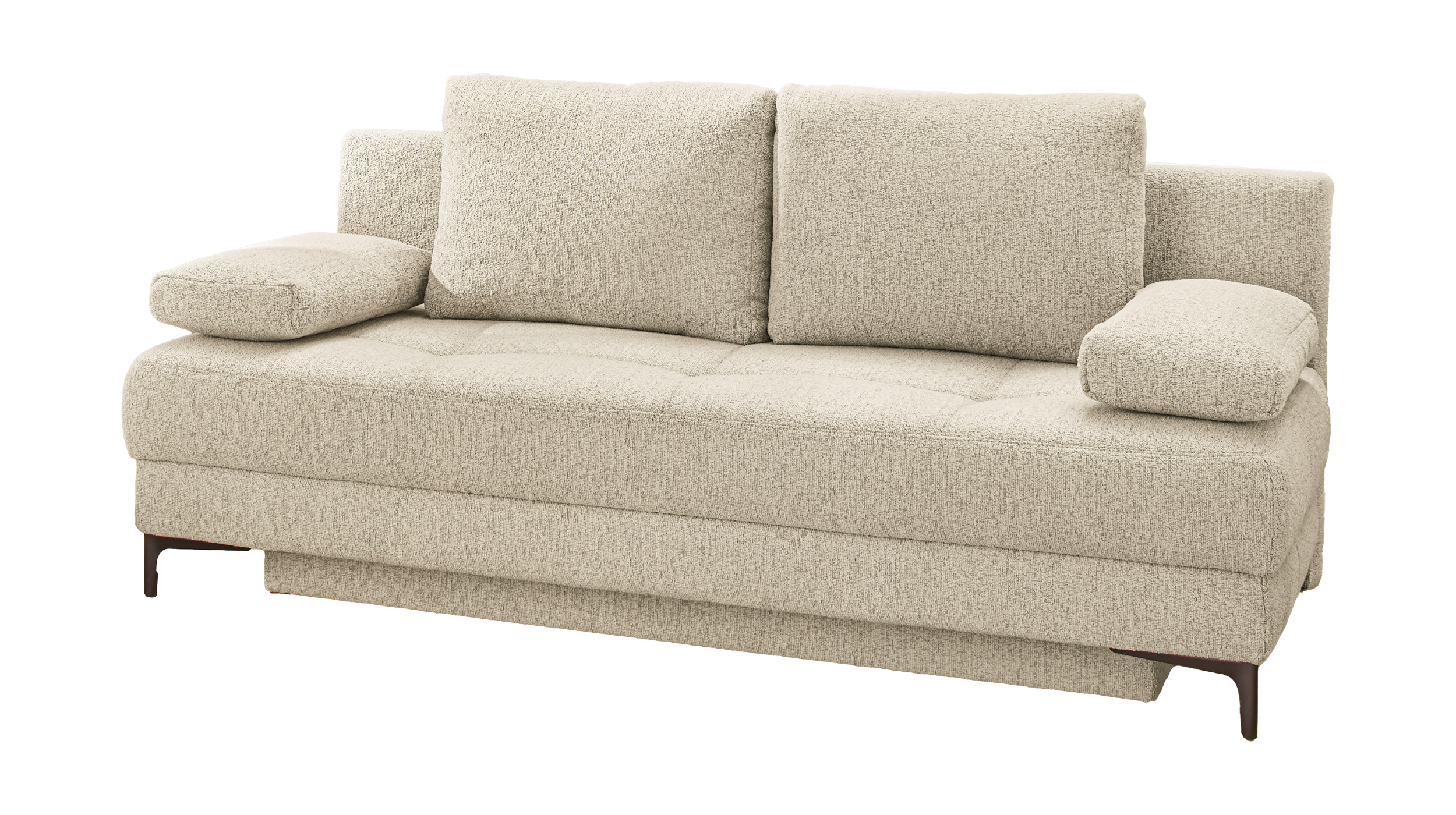 Schlafsofa Bettkasten Dauerschläfer beige Federkern 205 cm - FELIX