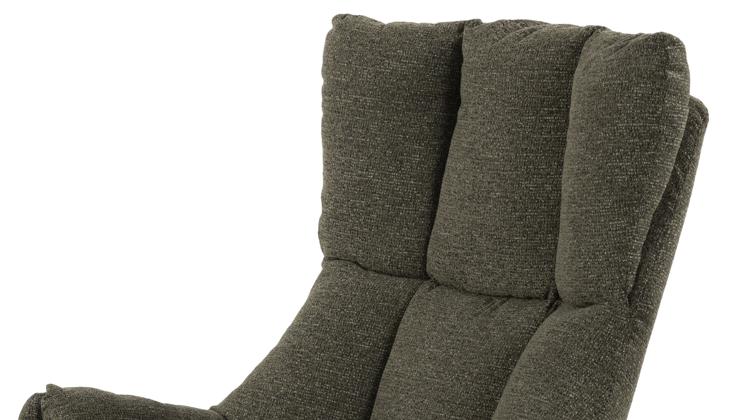 Relaxsessel mit Hocker grün Webstoff - drehbar - PRUNA