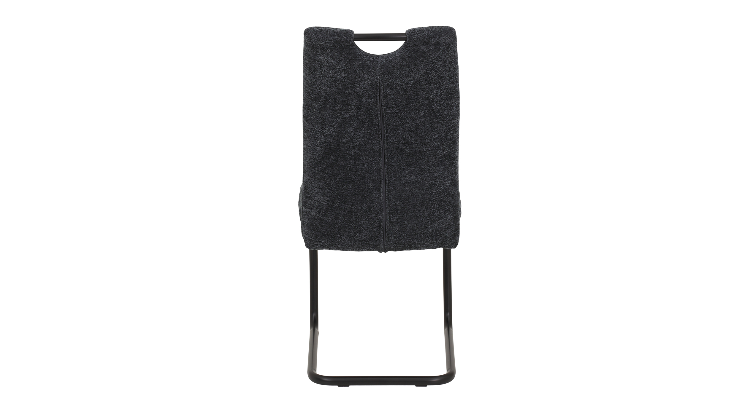 Schwingstuhl anthrazit - Webstoff in Teddy-Optik - KARLA