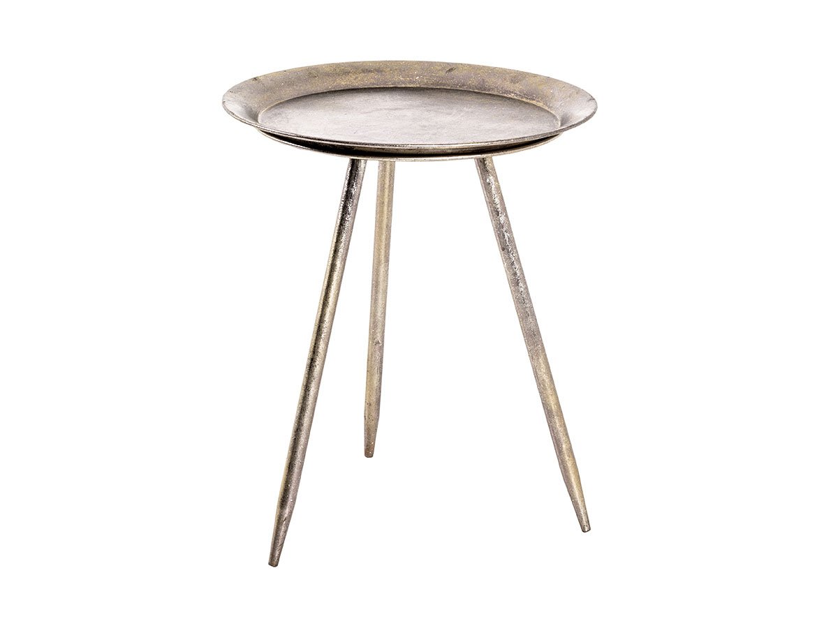 Beistelltisch bronze Metall - rund - 47 x 38 cm - HANS