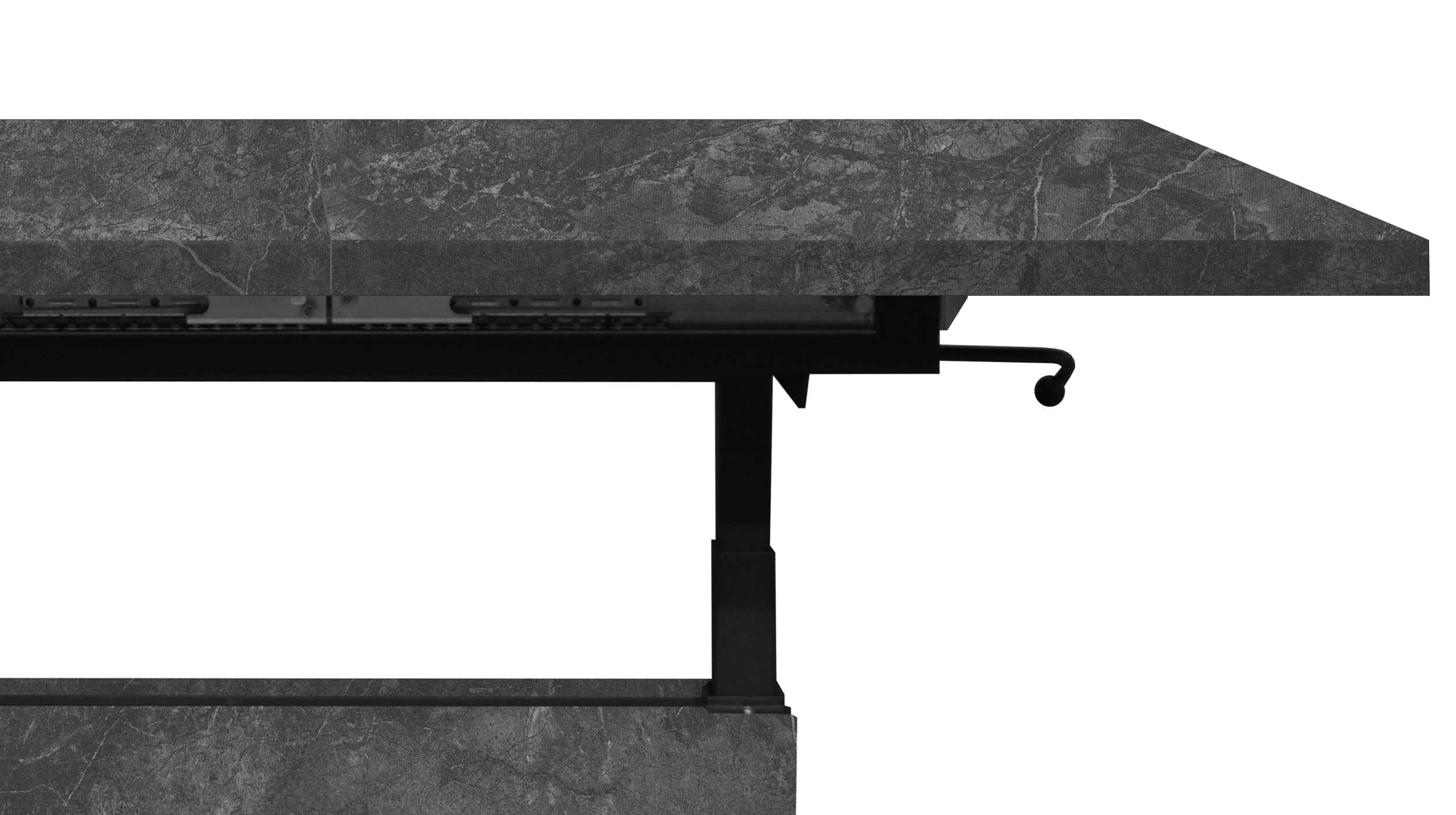 Couchtisch ausziehbar - grau - 120/160 cm - höhenverstellbar - LIFT
