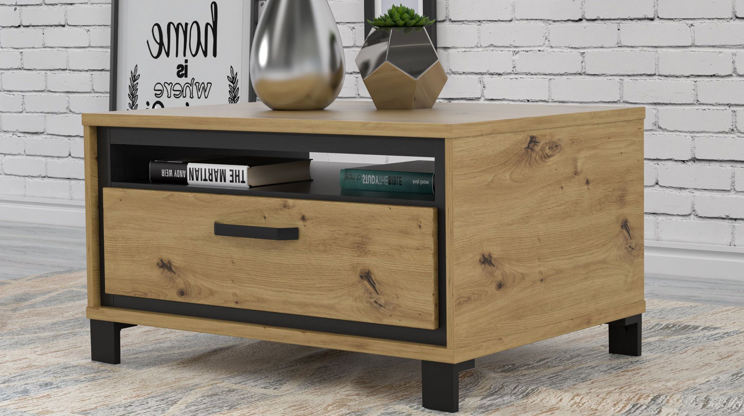 Couchtisch mit Schublade Artisan Eiche - TRONDHEIM