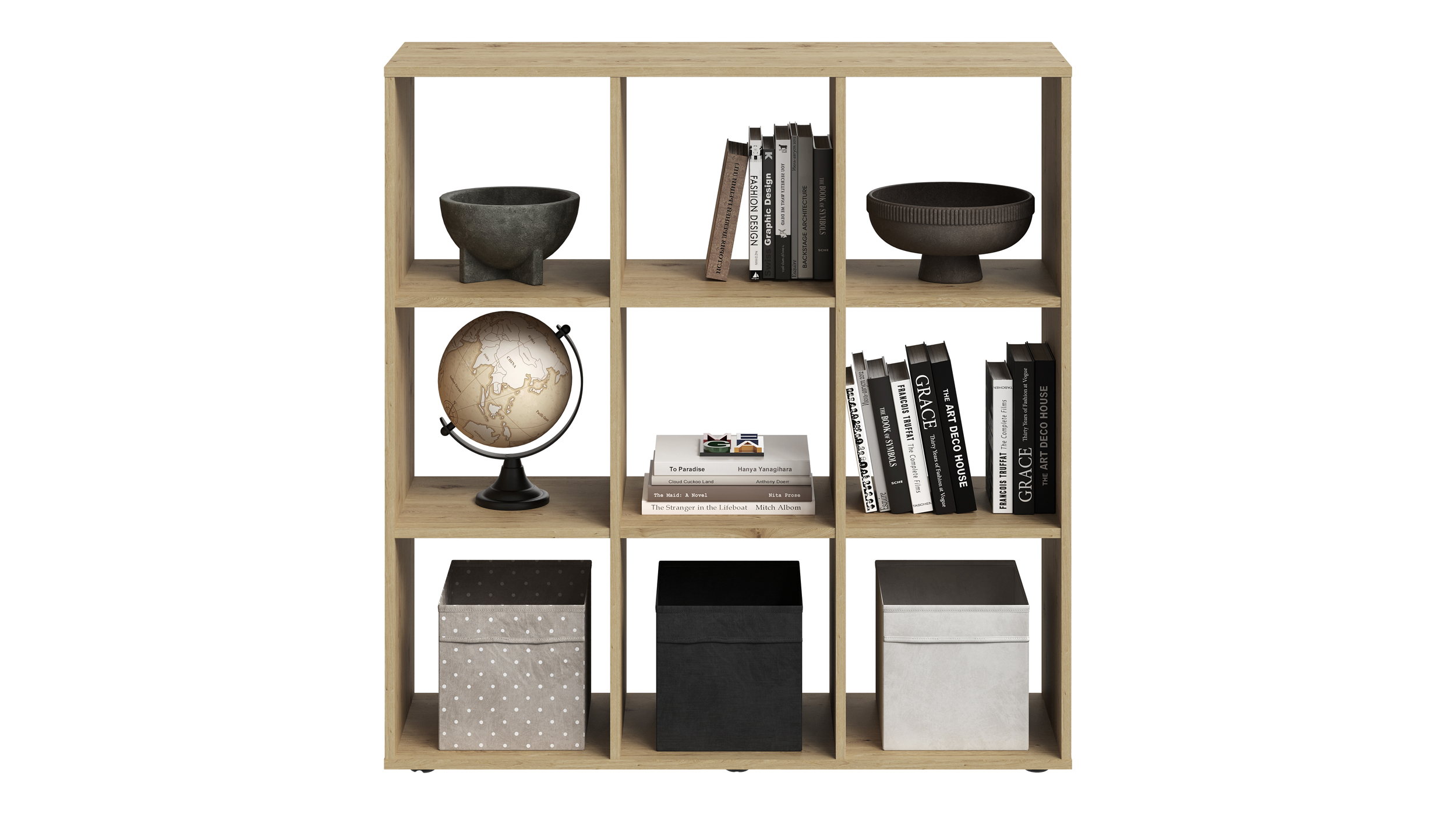 Raumteiler Artisan Eiche 104 x 107 cm - 9 Fächer - MEGA