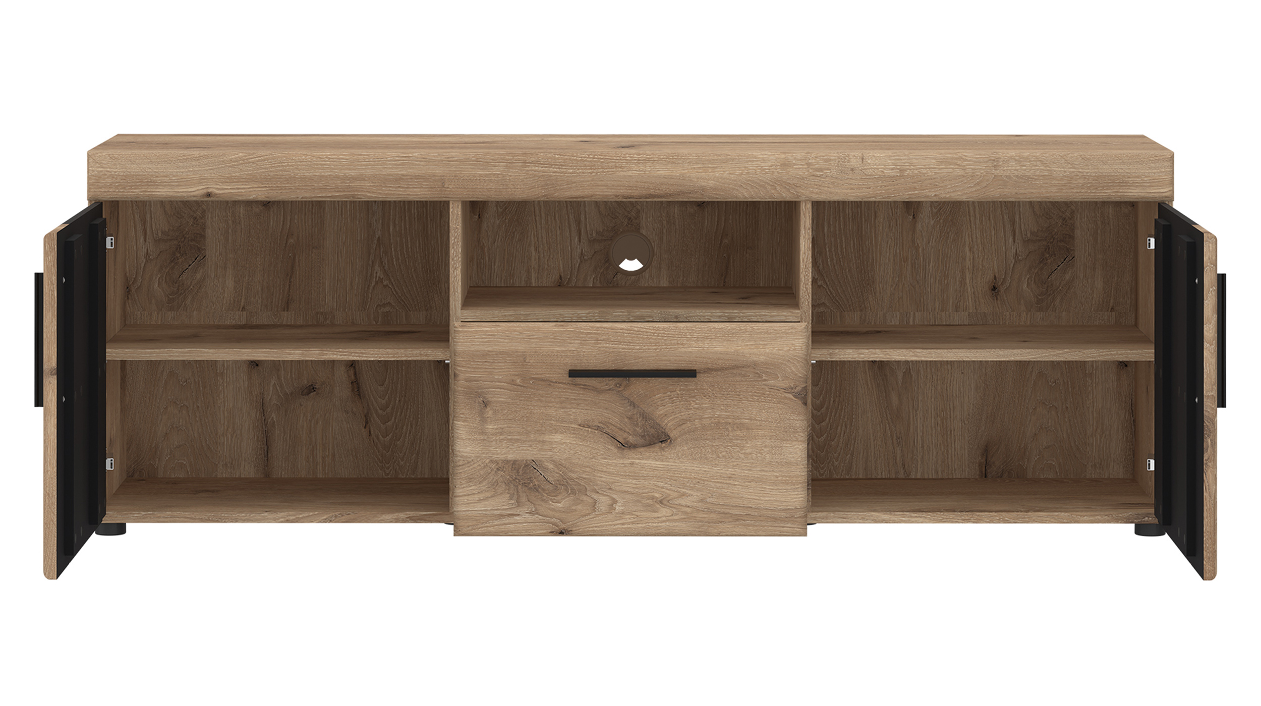 TV - Lowboard Viking Eiche - grau 157 cm - GRANO