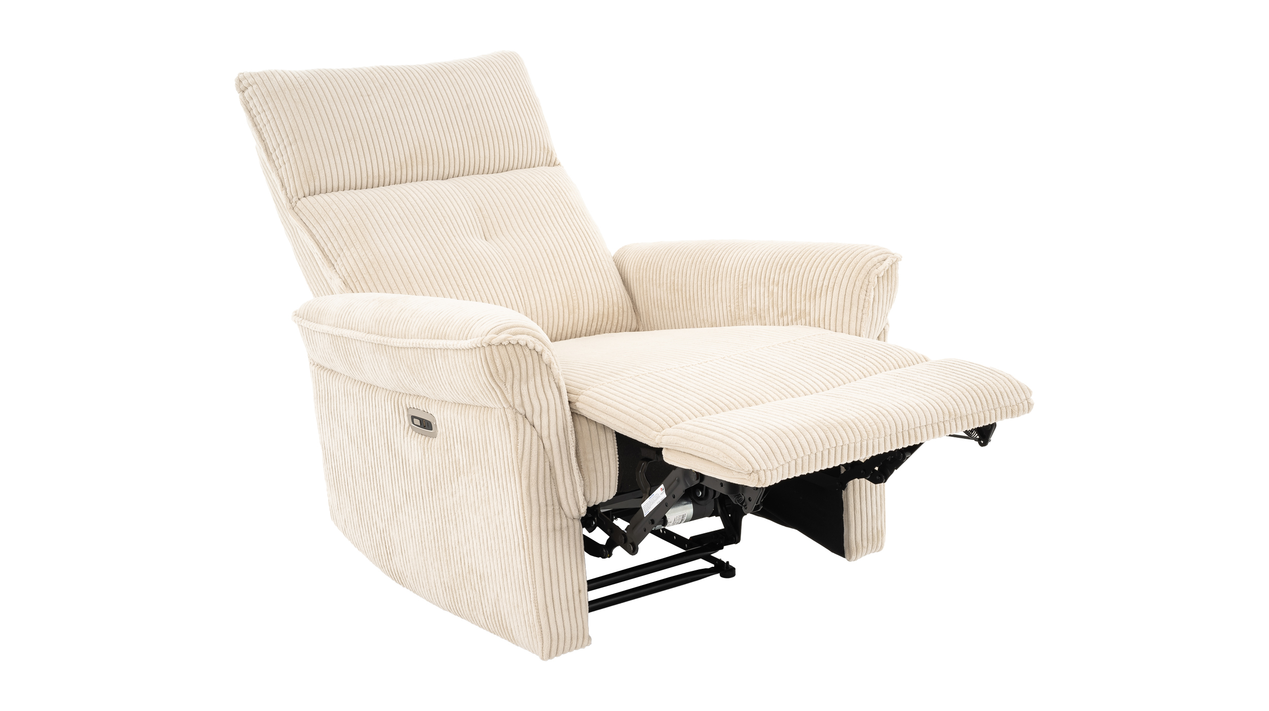 Fernsehsessel Cord beige mit Motor - BELVANO