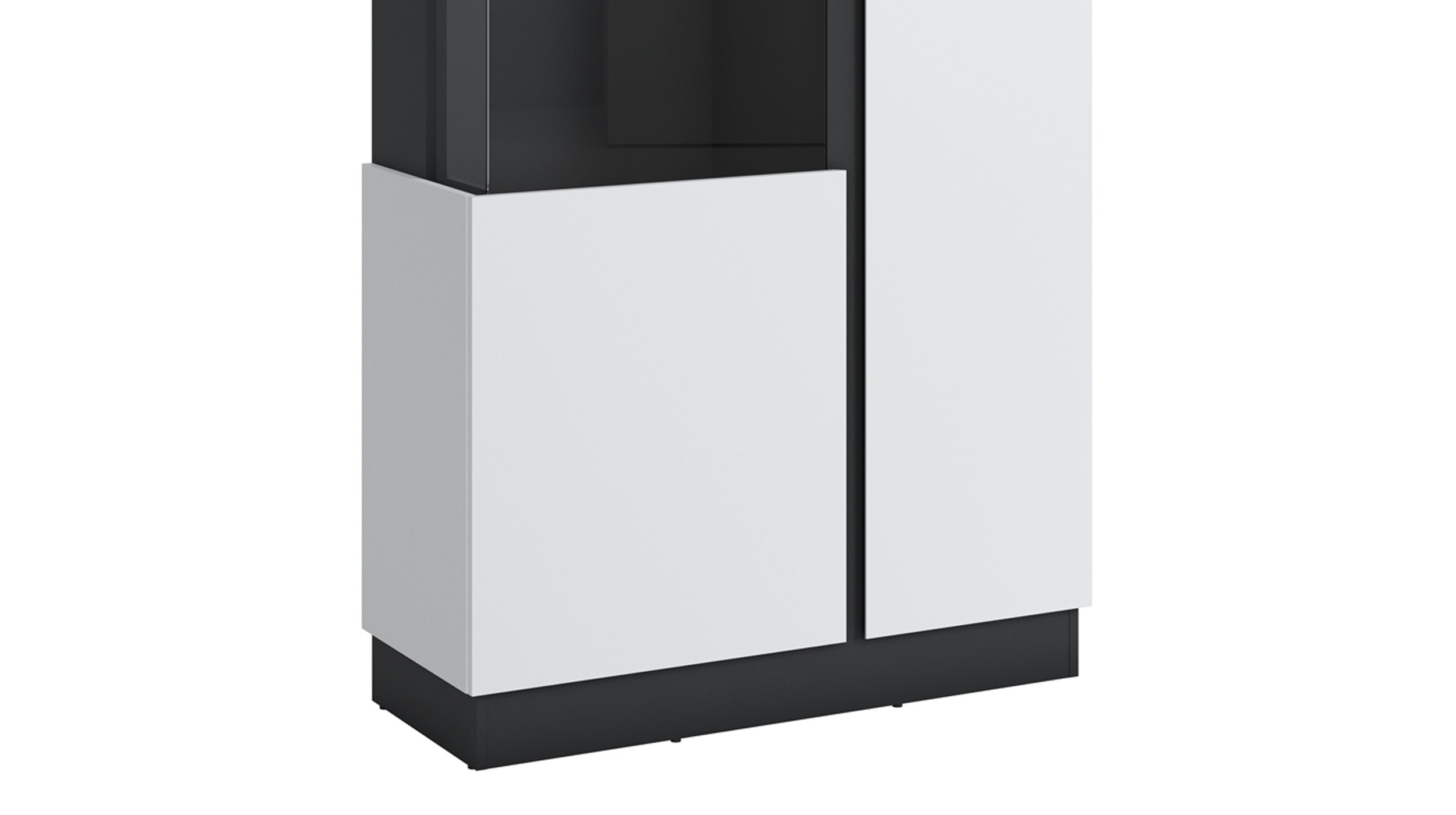 Vitrine mit Glastür alpinweiß B 104 x H 201 cm - CAMPANIA