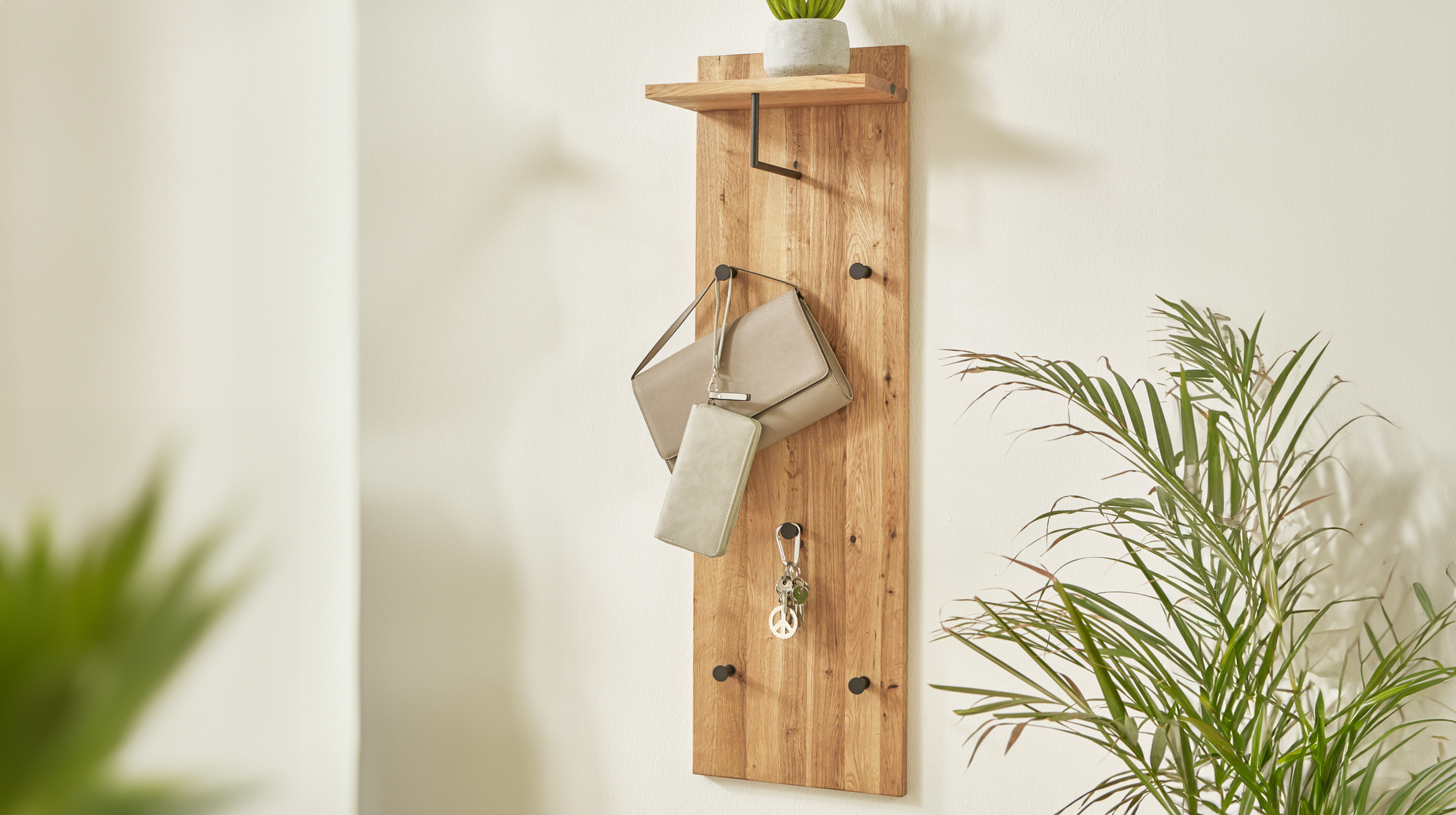 Wandgarderobe Paneel Eiche 30 x 100 cm  - PARMA
