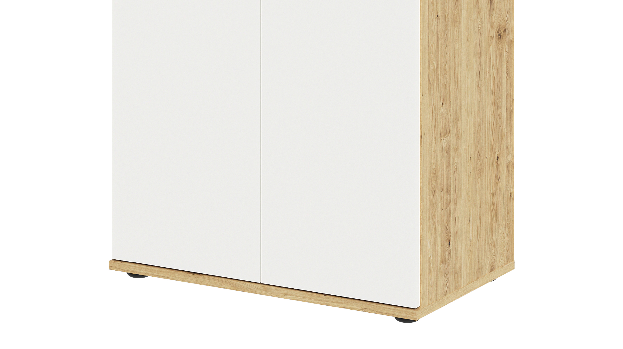 Kommode weiß Artisan Eiche 120 cm -2-türig - ALBATA