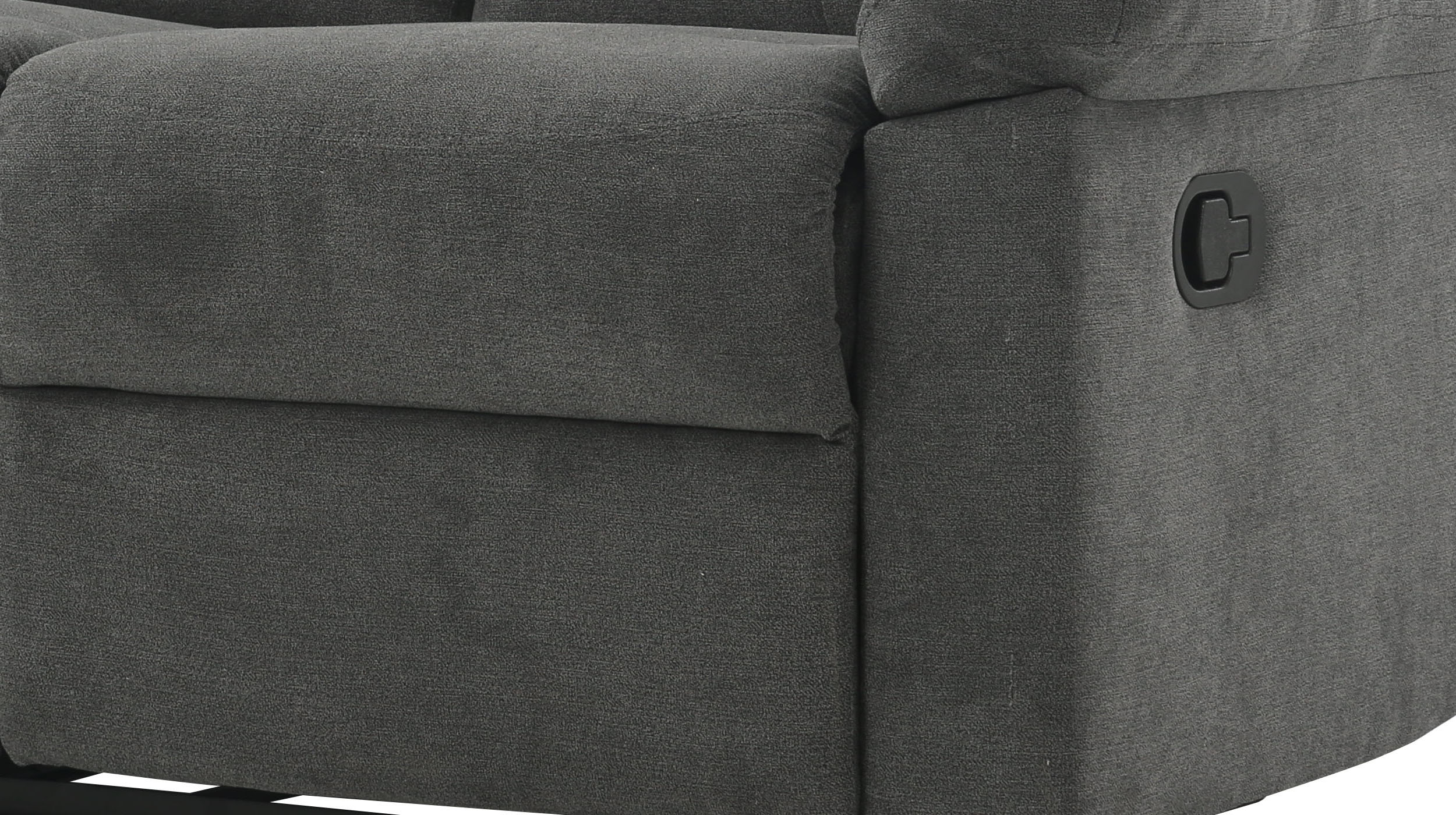 Einzelsofa Microfaser grau 136 cm - Relaxfunktion - RIVERA
