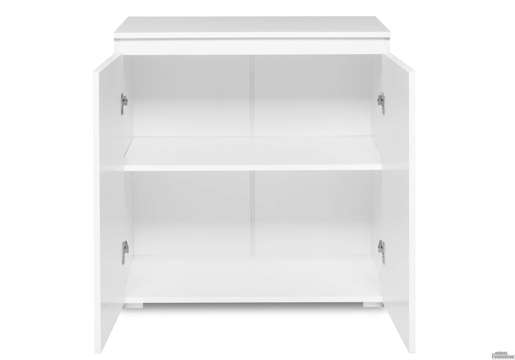 Kommode mit 2 Schranktüren weiß matt 80 cm - IMAGE