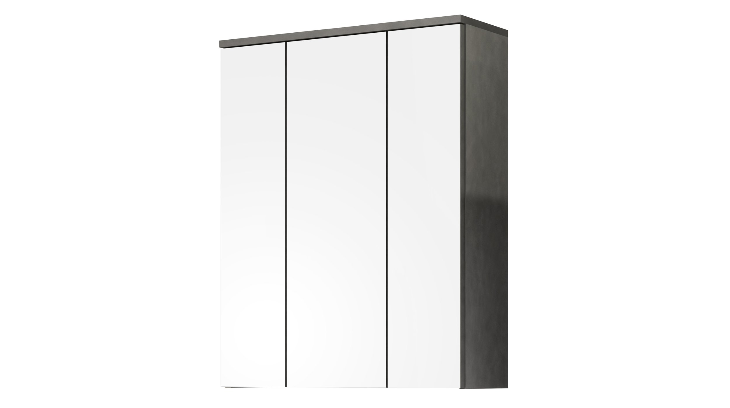 Spiegelschrank mit 3 Spiegeltüren Rauchsilber 60 cm - BLAKE