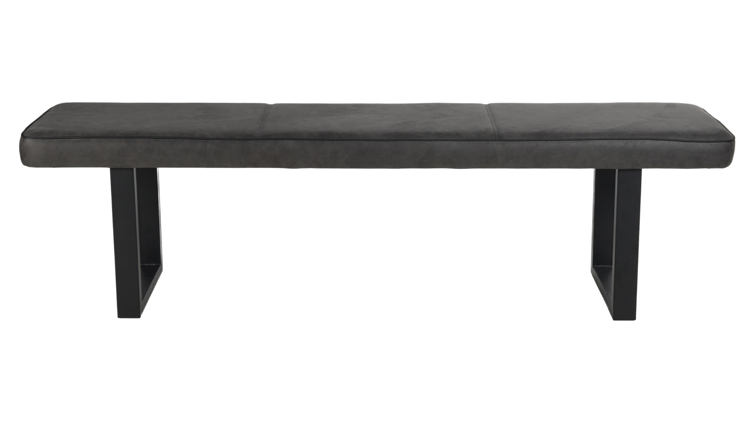 Sitzbank 180 cm Microfaser anthrazit Bank - TARA