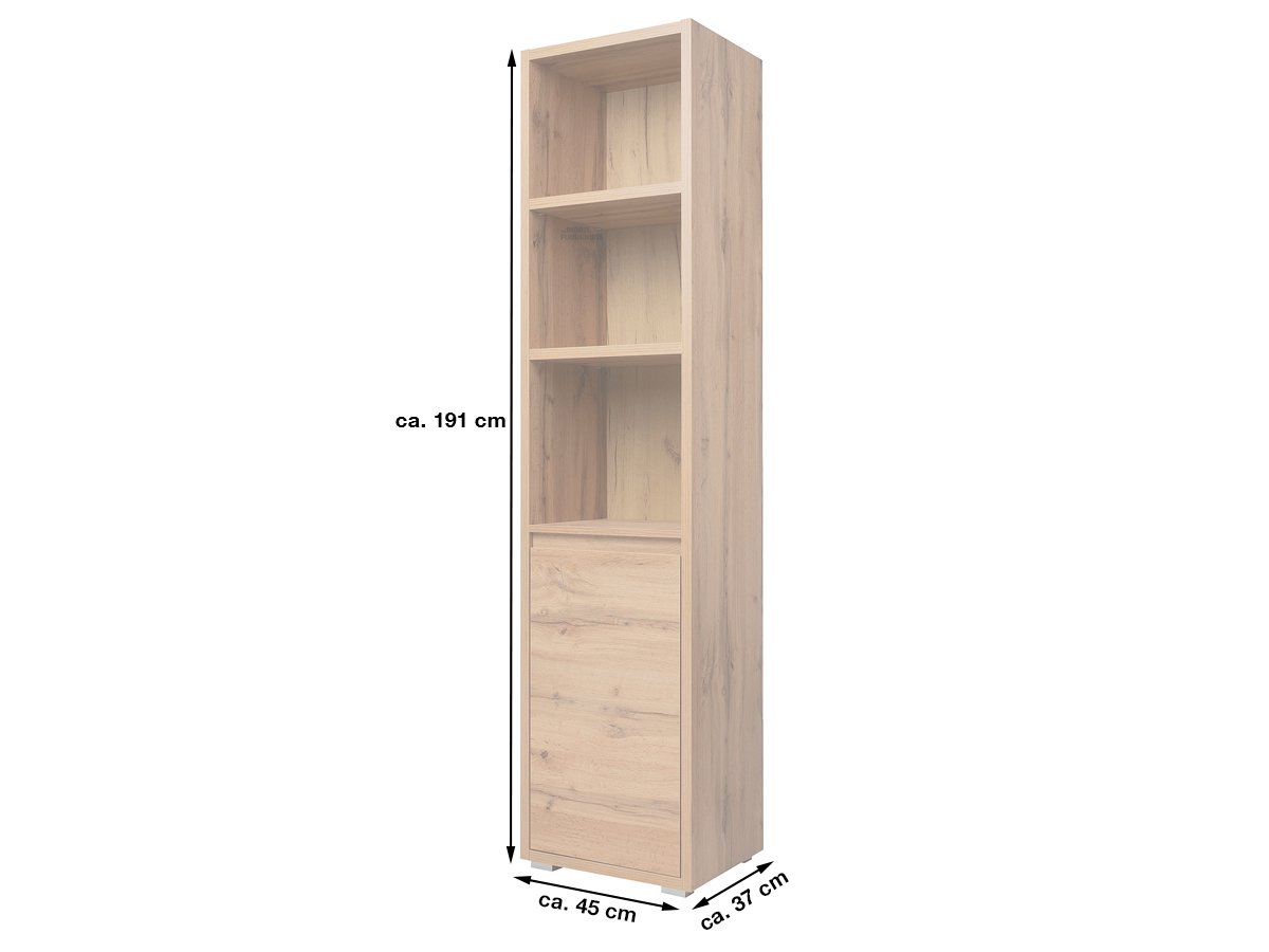 Bücherregal Standregal Honig Eiche 45 x 191 cm - IMAGE