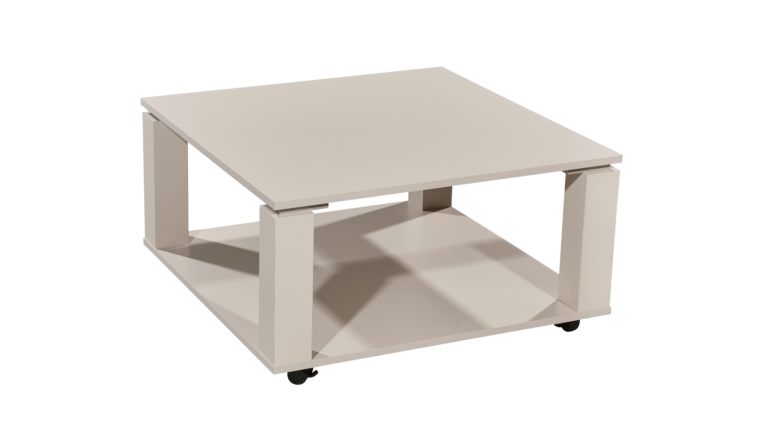 Couchtisch beige quadratisch 76 x 76 cm Wohnzimmertisch - ROMY