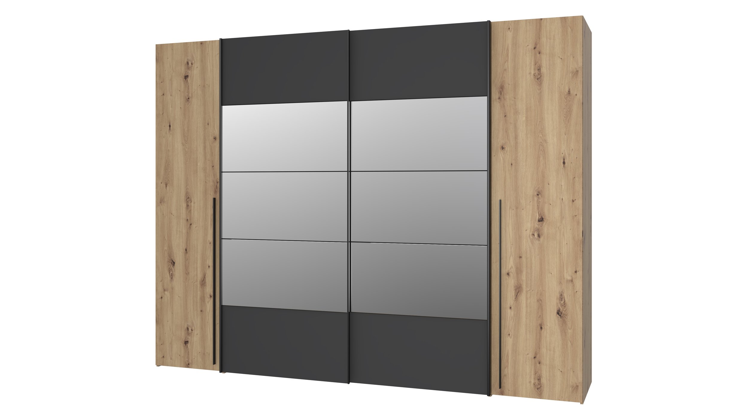 Kleiderschrank mit Spiegel - Artisan Eiche - 270 cm - RAYONG