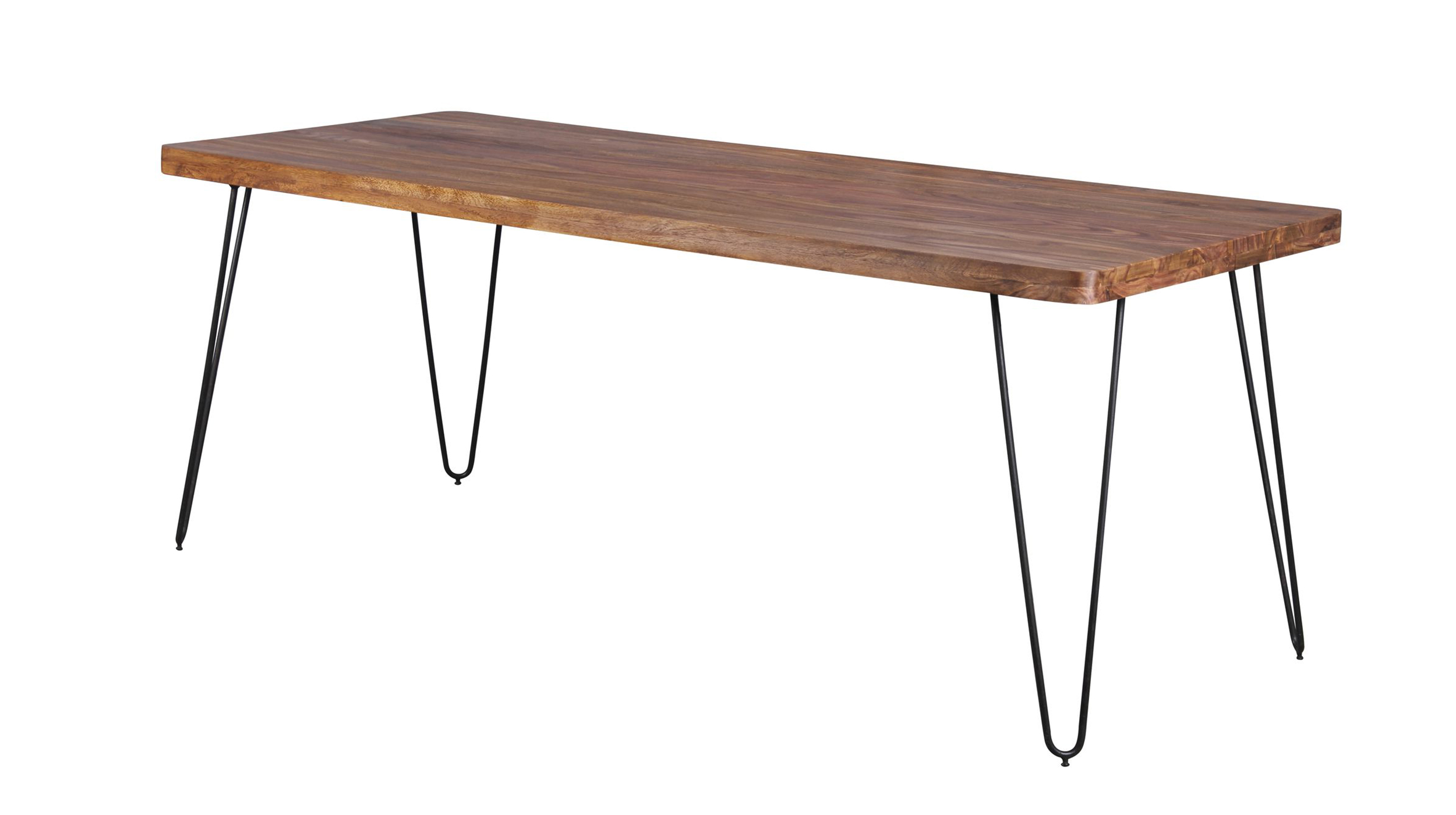 Esstisch 200 x 80 cm Sheesham massiv, dunkel gebeizt - STEN