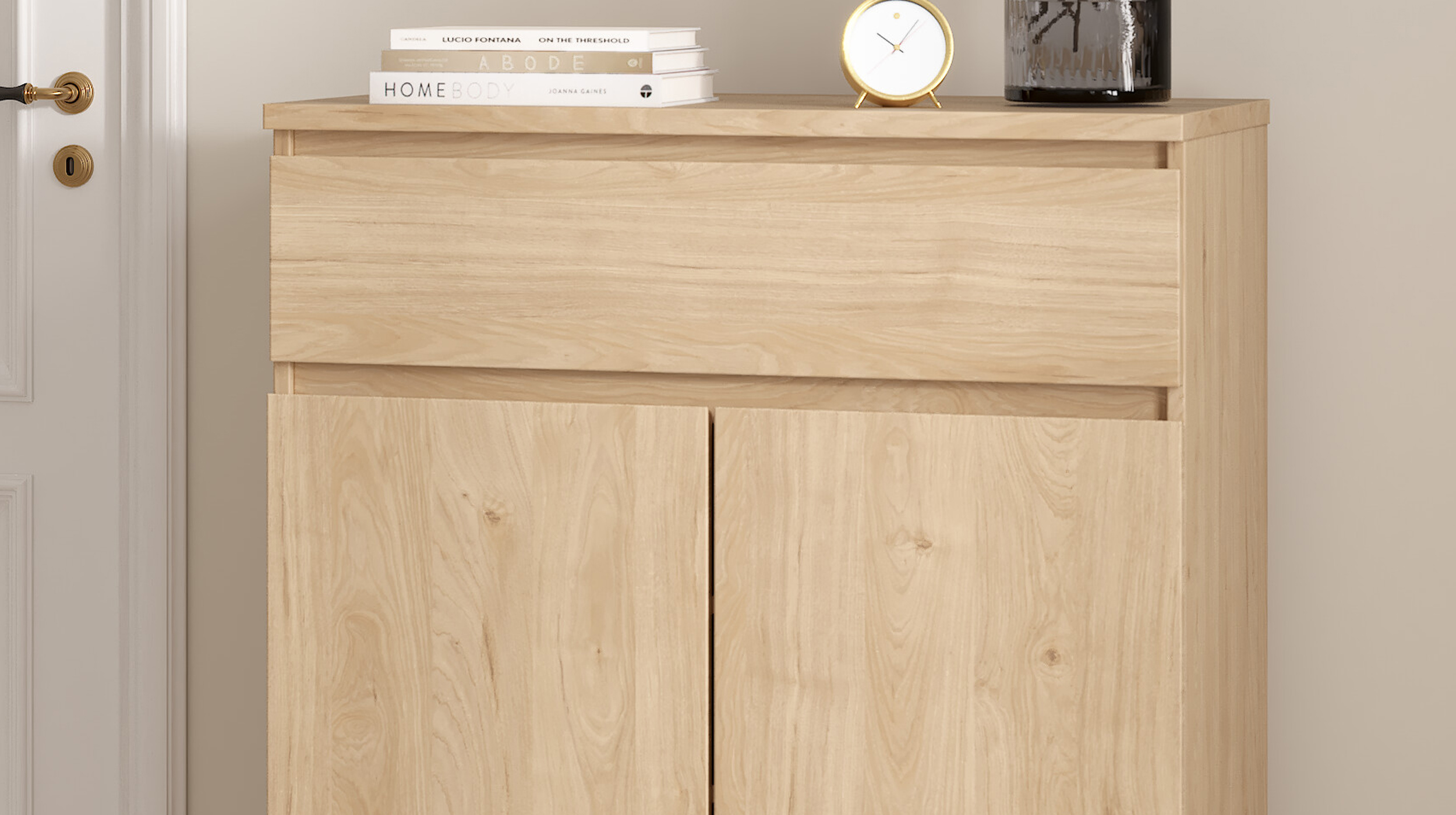 Kommode mit 1 Schublade Jackson Hickory 80 cm - NAIA