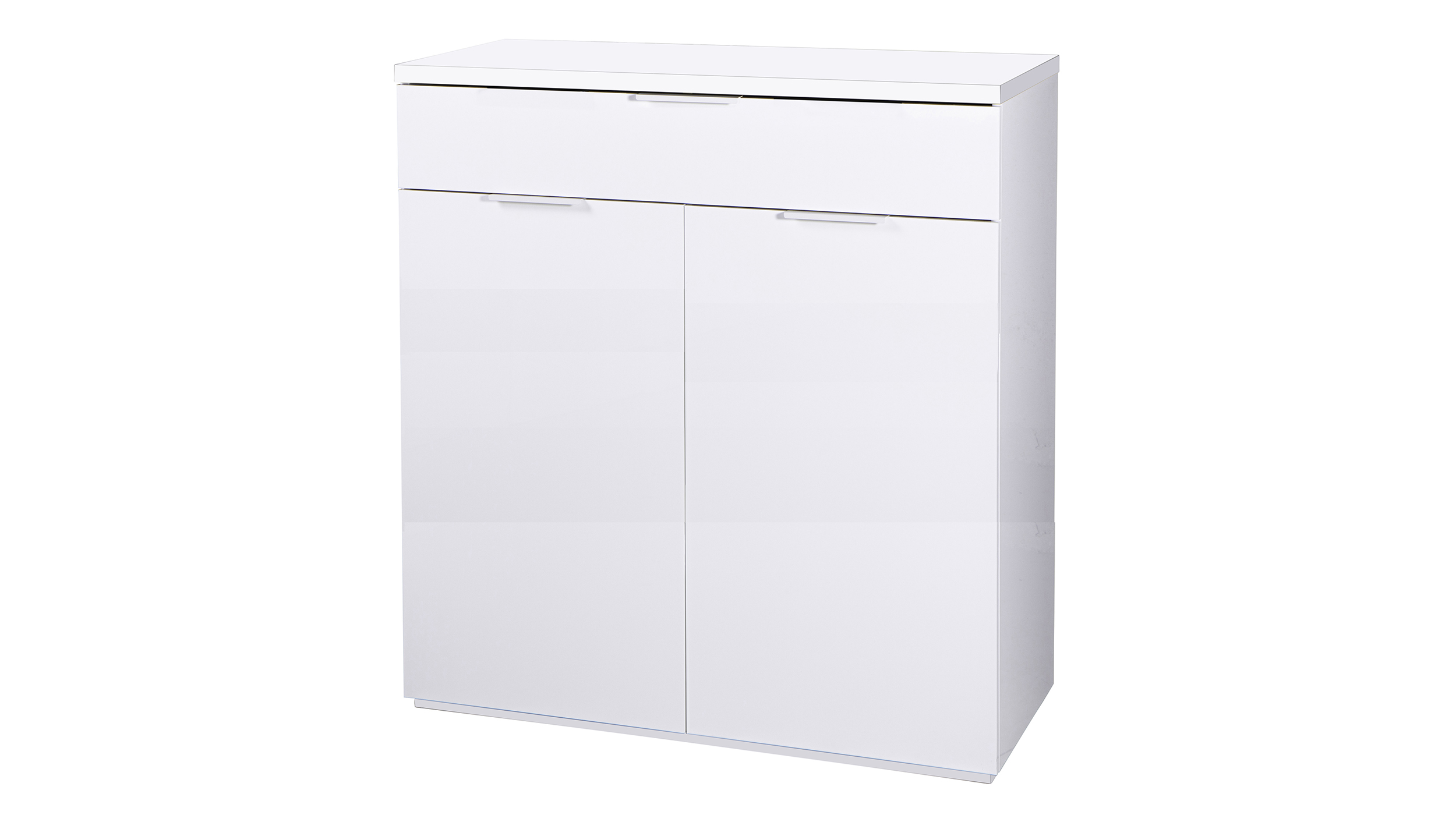 Schuhschrank weiß hochglanz 82 x 102 cm 2 Türen - MUNDI