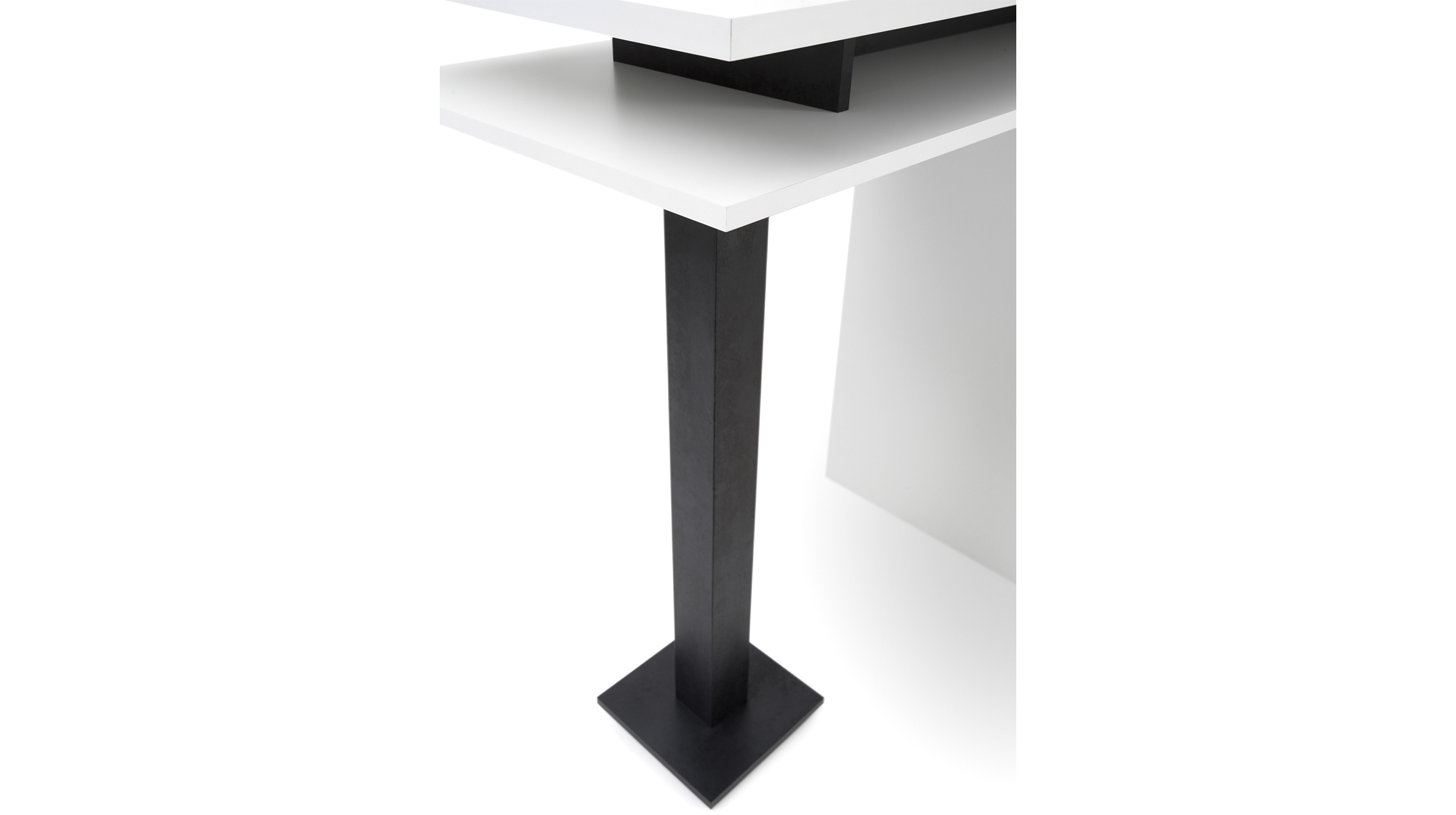 Bartisch weiß - Betonoptik 108 x 50 cm rechteckig - BAY