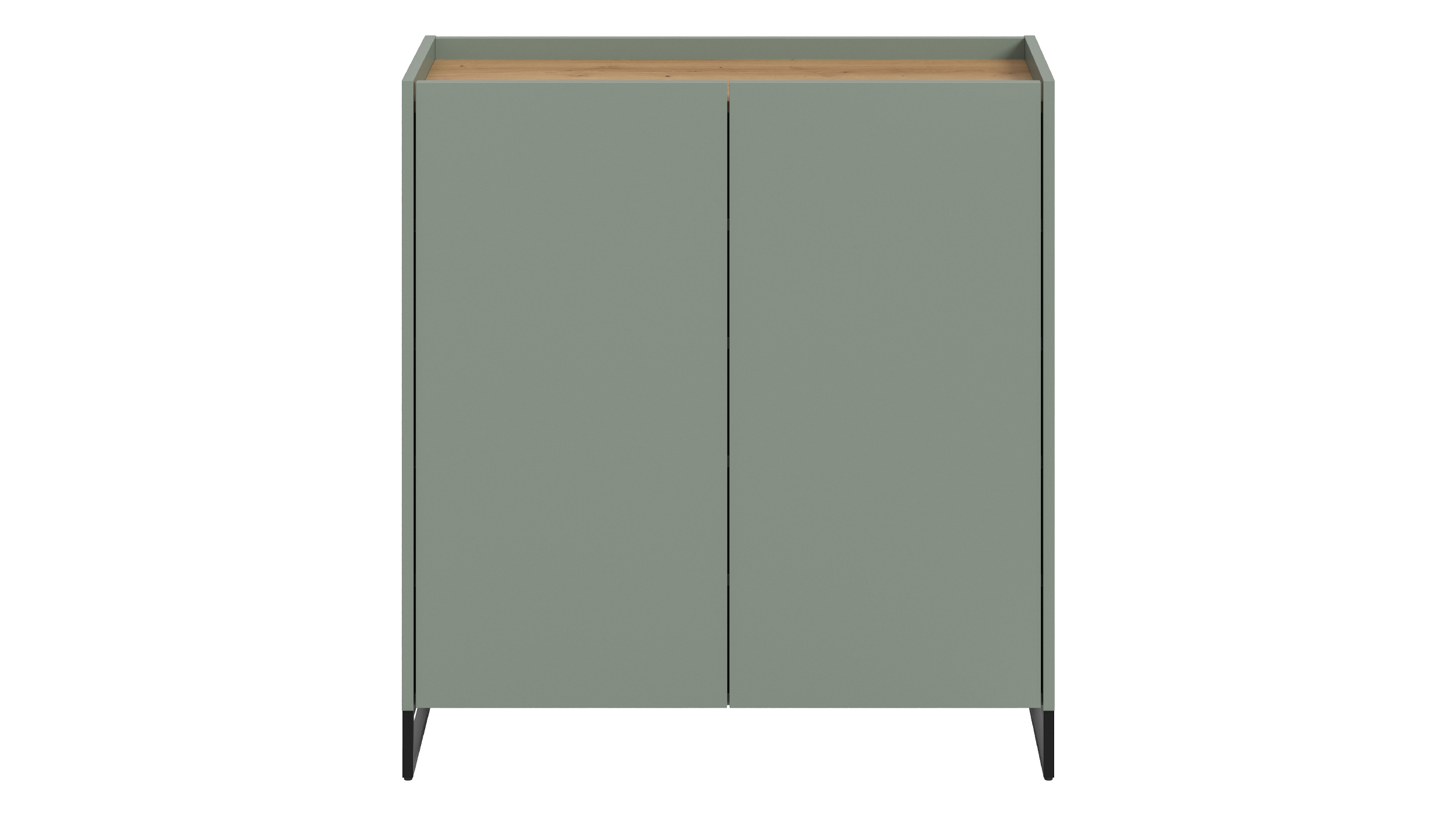 Kommode grün Artisan Eiche 90 x 38 cm - 2-türig - DRIVE