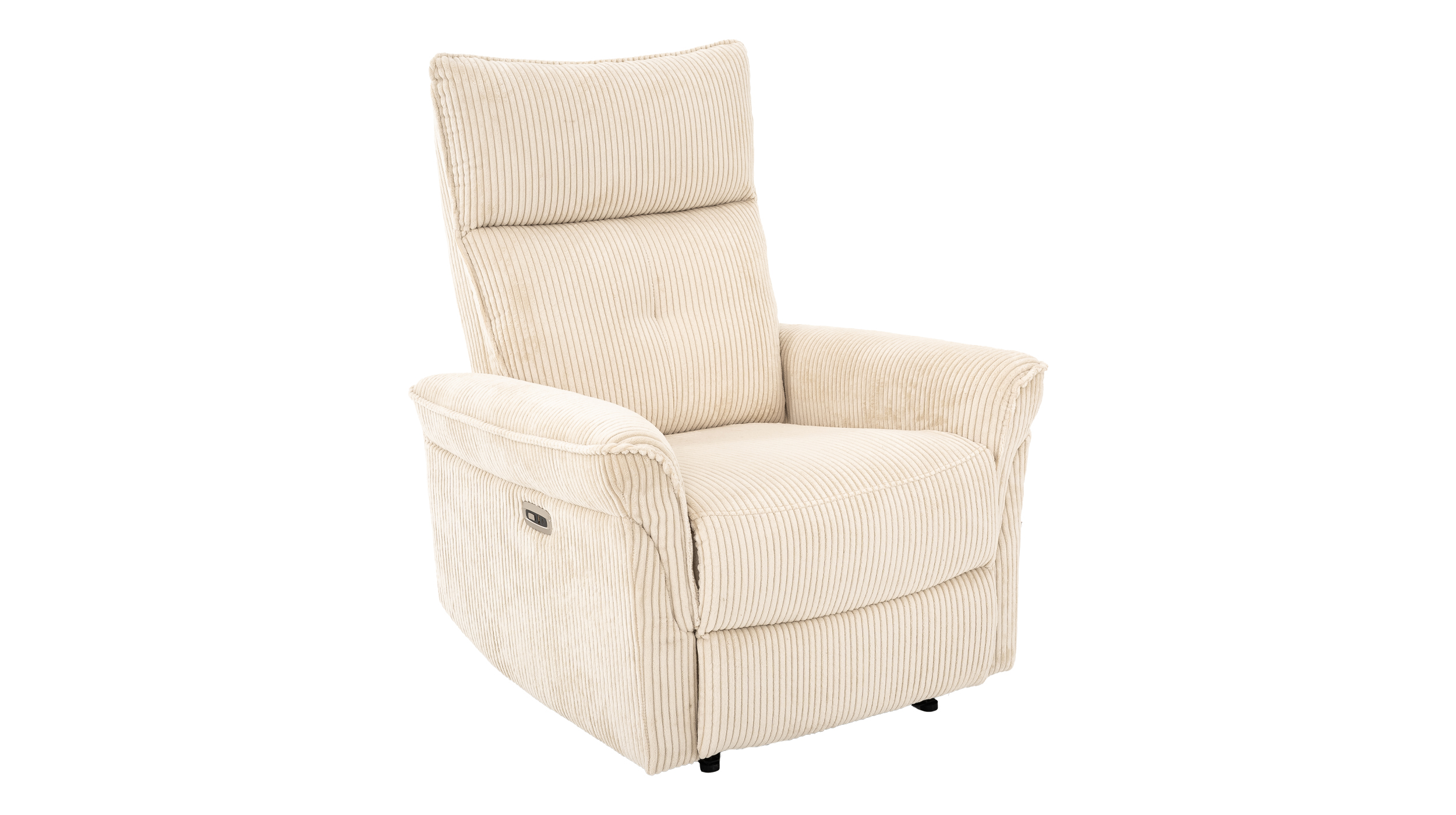 Fernsehsessel Cord beige mit Motor - BELVANO